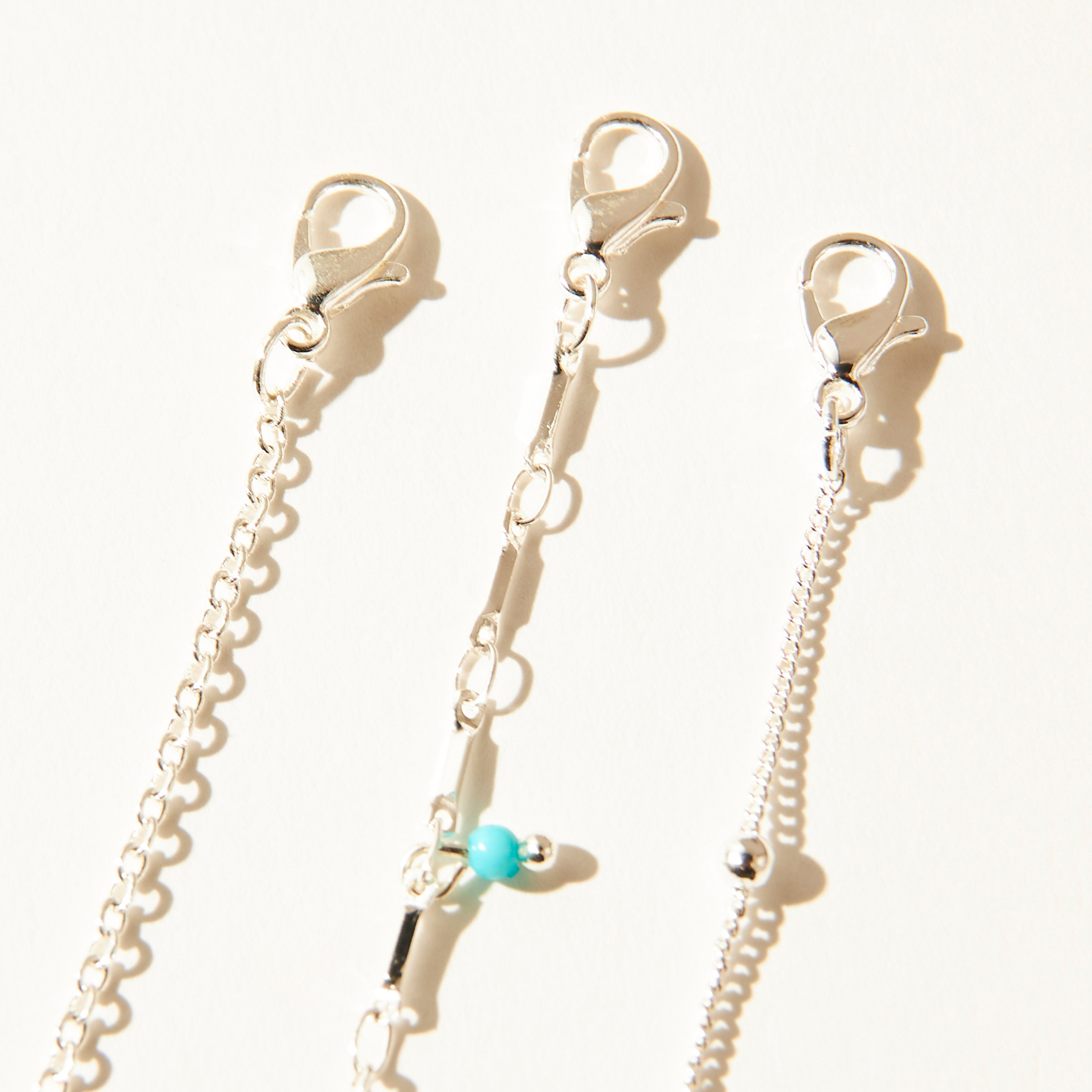 Embellished Anklet with Lobster Clasp - Set of 3-women-watchesandjewellery-jewellery-anklets-image-4