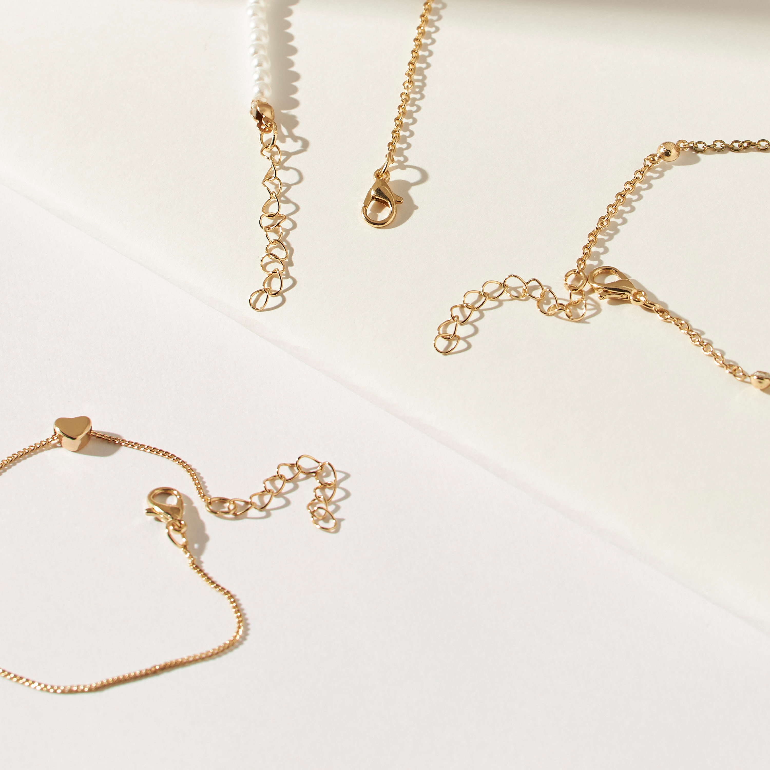 خلخال مزيّن بمشبك إغلاق- طقم من 3 قطع متنوعة-women-watchesandjewellery-jewellery-anklets-image-4