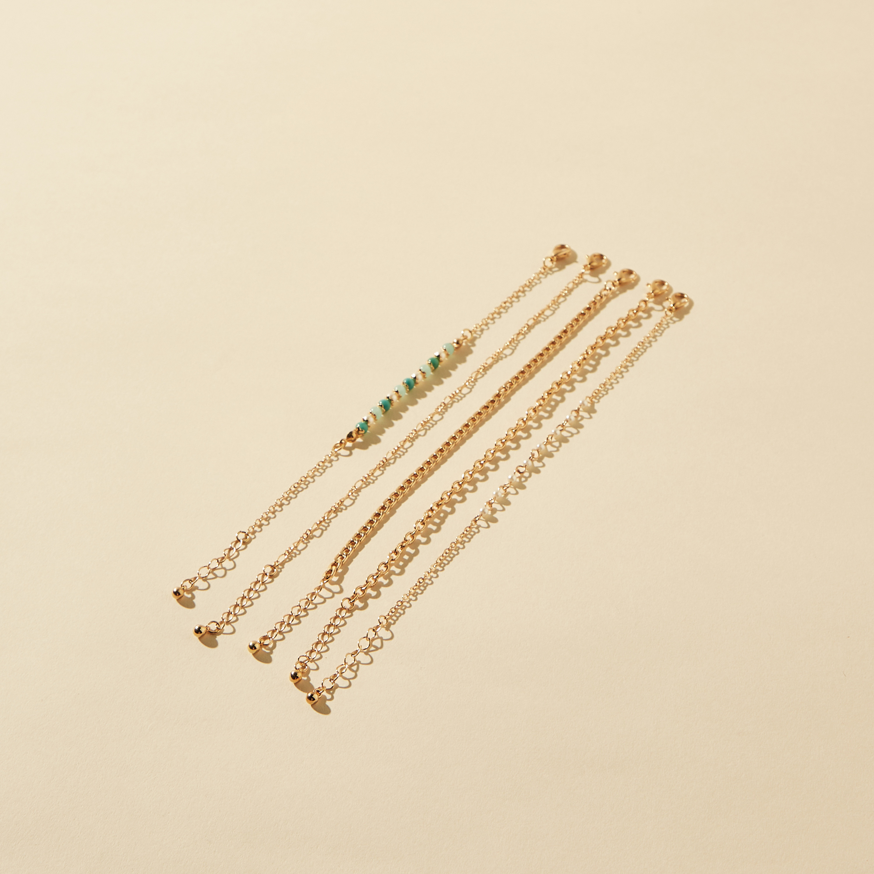 Assorted Anklet with Lobster Clasp - Set of 5-women-watchesandjewellery-jewellery-anklets-image-3