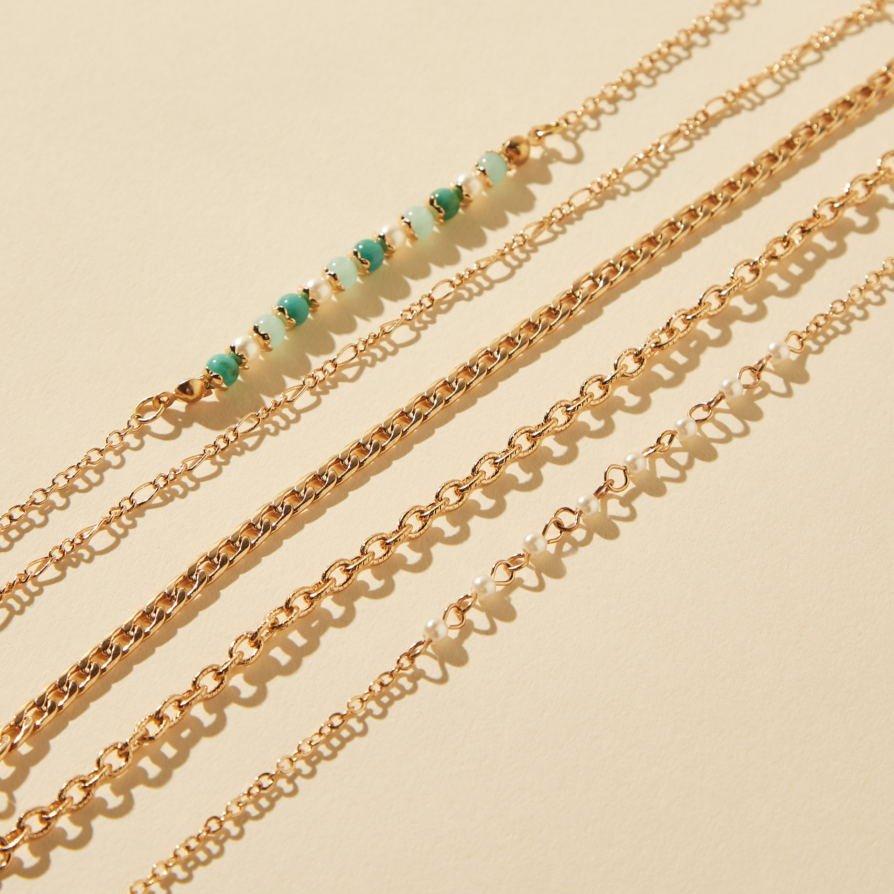 Assorted Anklet with Lobster Clasp - Set of 5-women-watchesandjewellery-jewellery-anklets-image-4