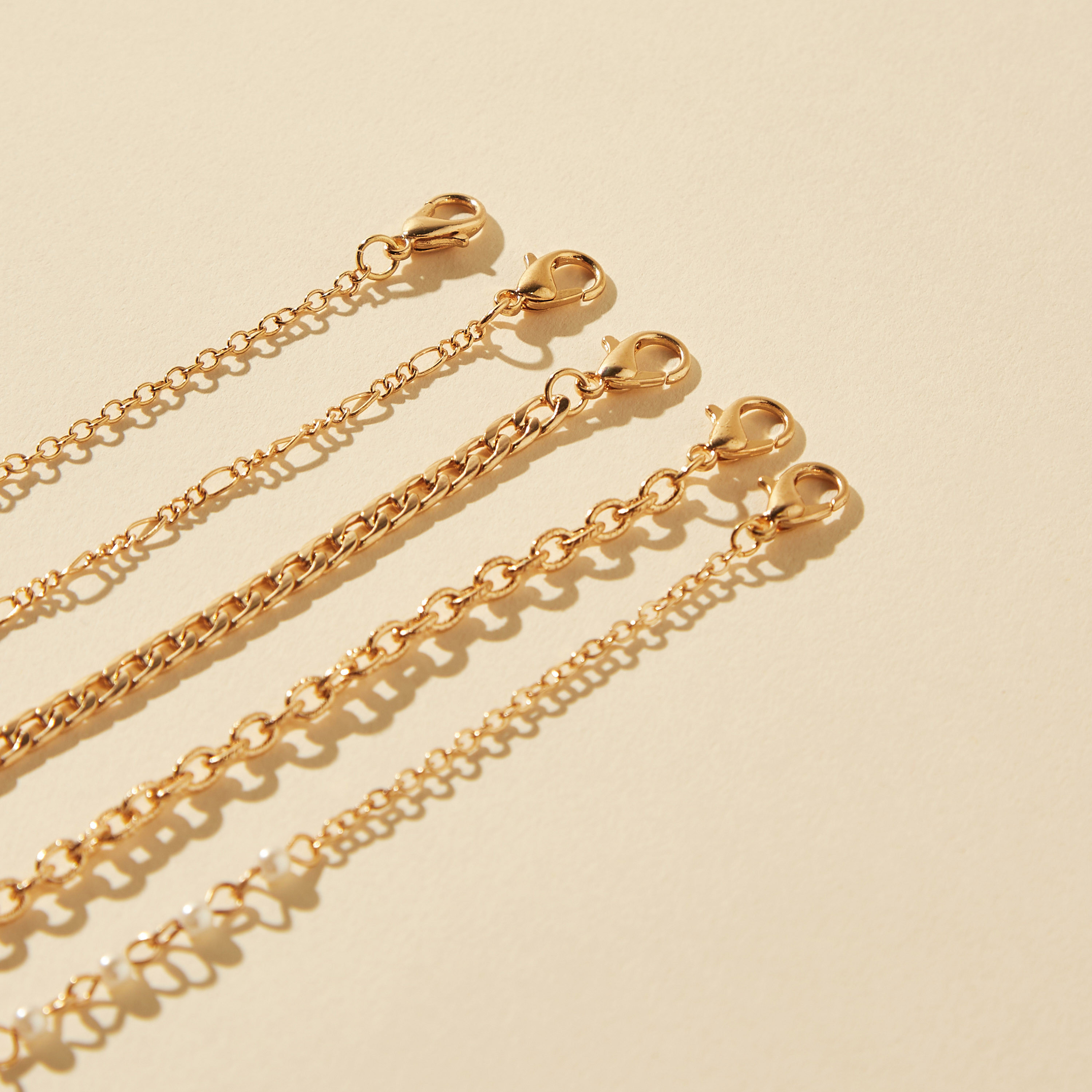 Assorted Anklet with Lobster Clasp - Set of 5-women-watchesandjewellery-jewellery-anklets-image-5