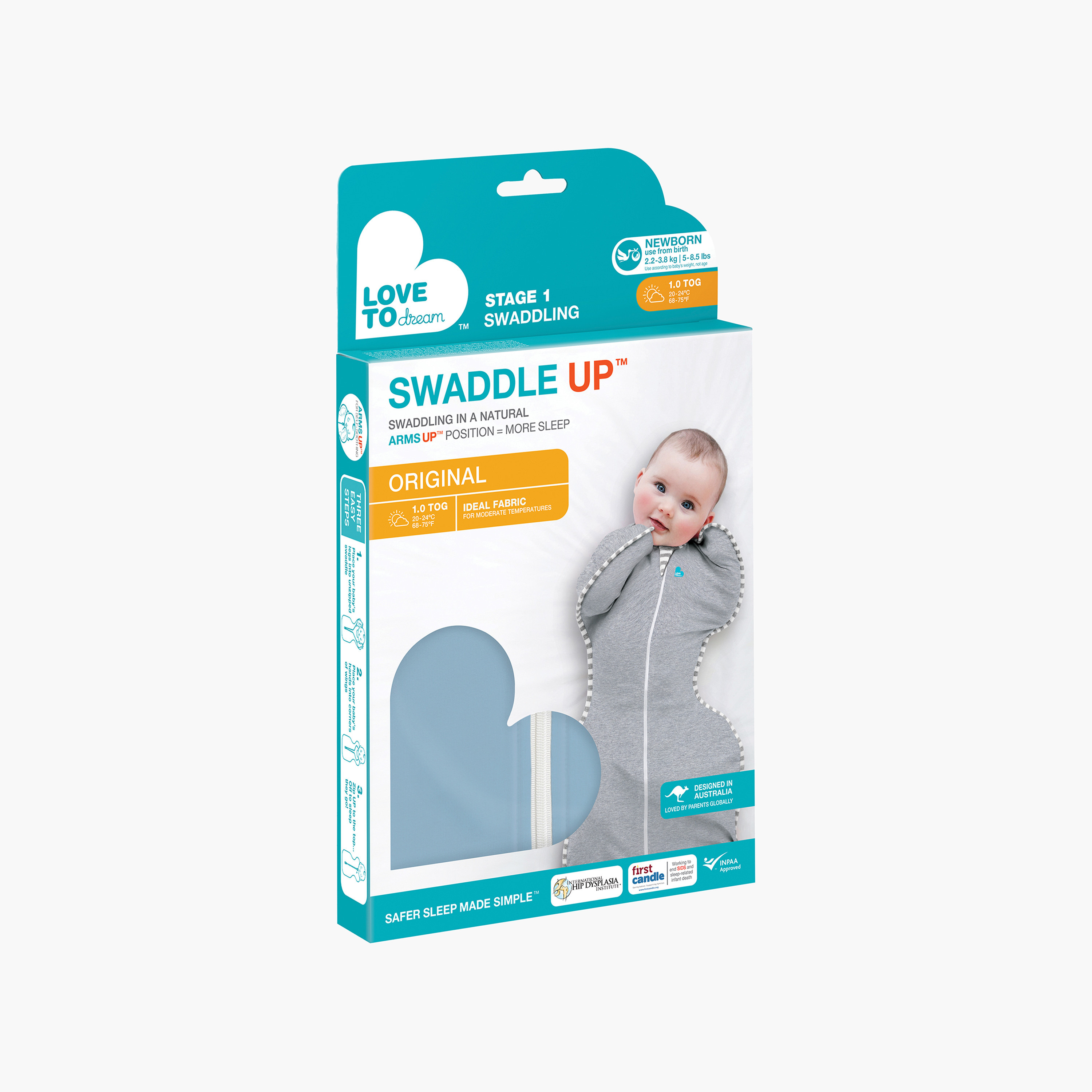 شنطة نوم قماط أصلية سادة من لوف تو دريم - حديثي الولادة-baby-nursery-blanketsandswaddles-swaddlesandsleepingbags-image-2