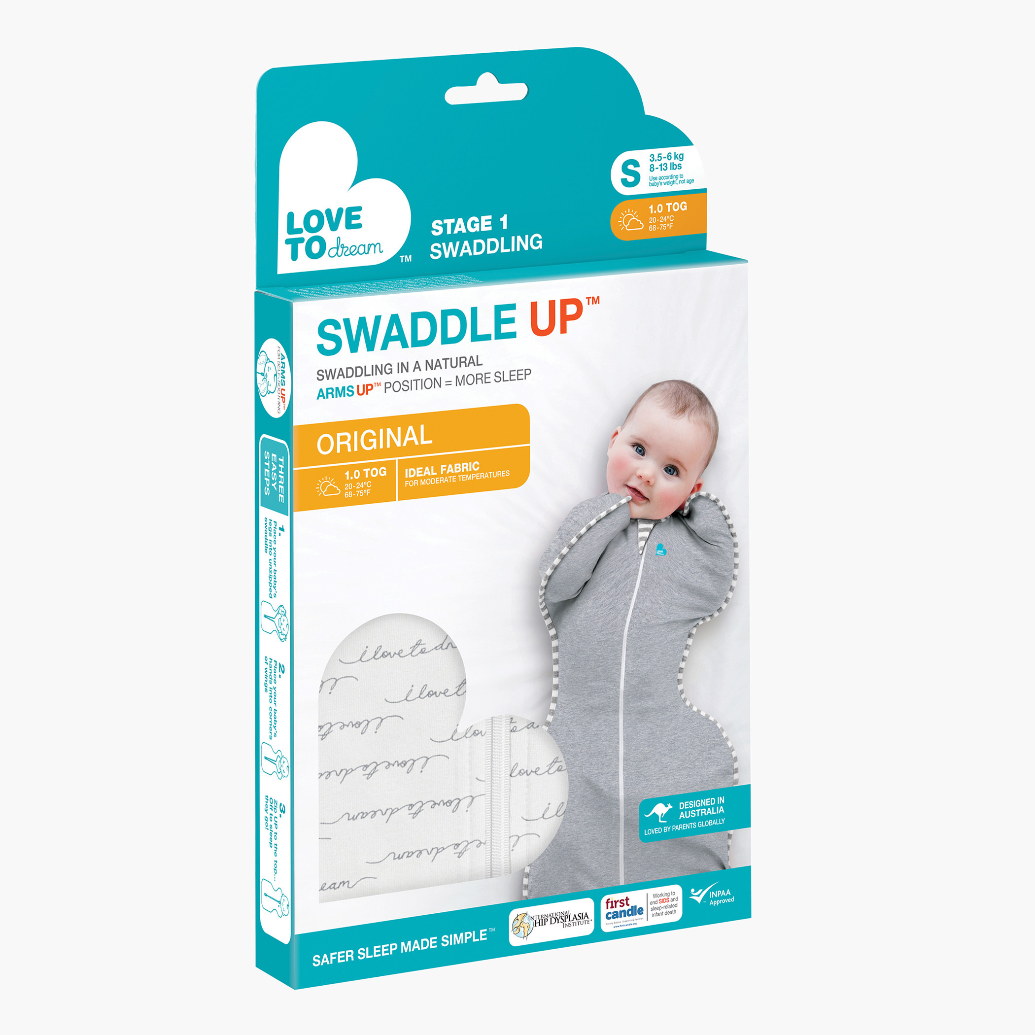 شنطة نوم قماط أصلية بطبعات من لوف تو دريم - صغير-baby-nursery-blanketsandswaddles-swaddlesandsleepingbags-image-2
