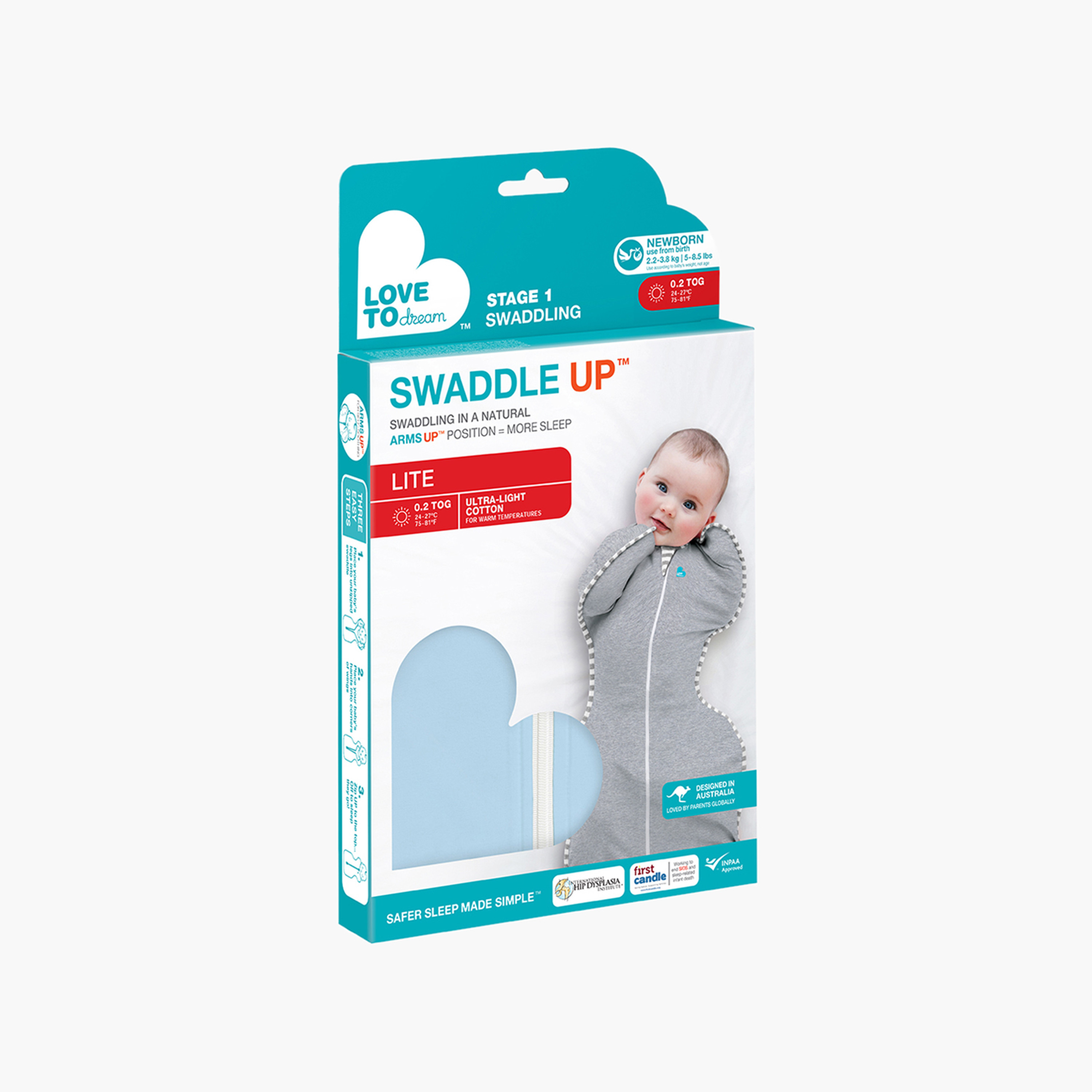 شنطة نوم قماط سادة لايت من لوف تو دريم - حديثي الولادة-baby-nursery-blanketsandswaddles-swaddlesandsleepingbags-image-2
