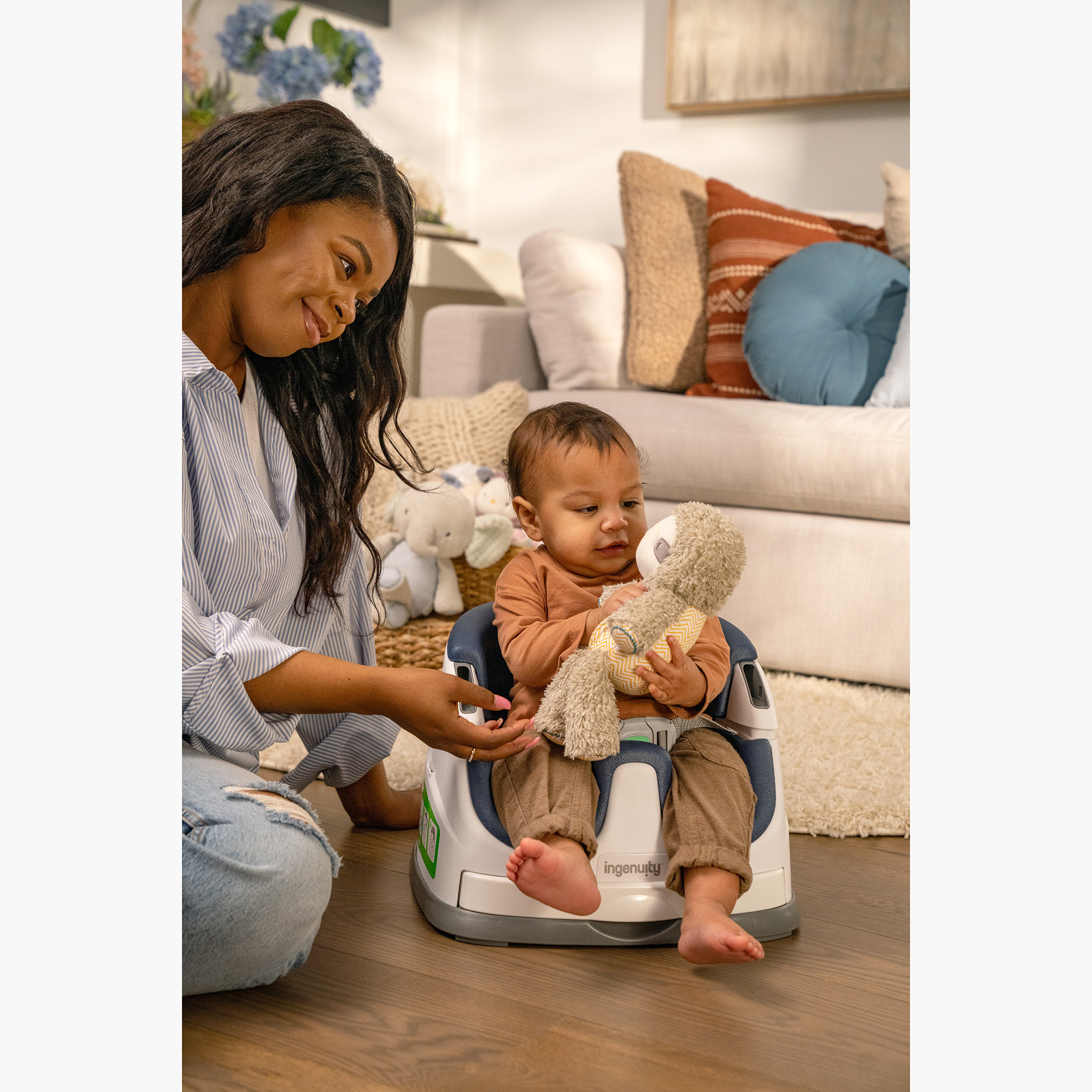 مقعد بقاعدة أطفال 2 في 1 من إنجينيوتي-baby-feeding-highchairsandboosters-image-14
