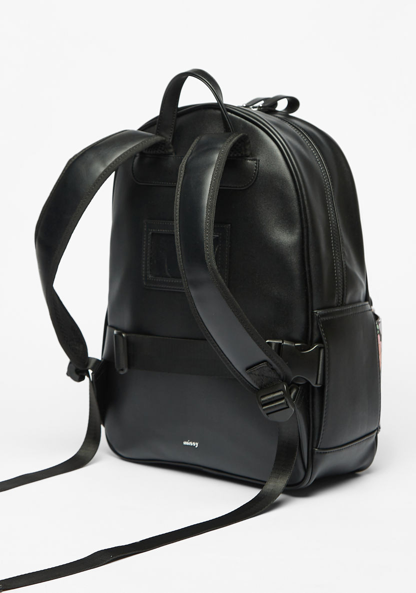 Missy Floral Print Backpack with Adjustable Shoulder Straps and Zip Closure-Women%27s Backpacks-image-2