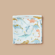 Juniors Dinosaur Print Receiving Blanket - 70x70 cm