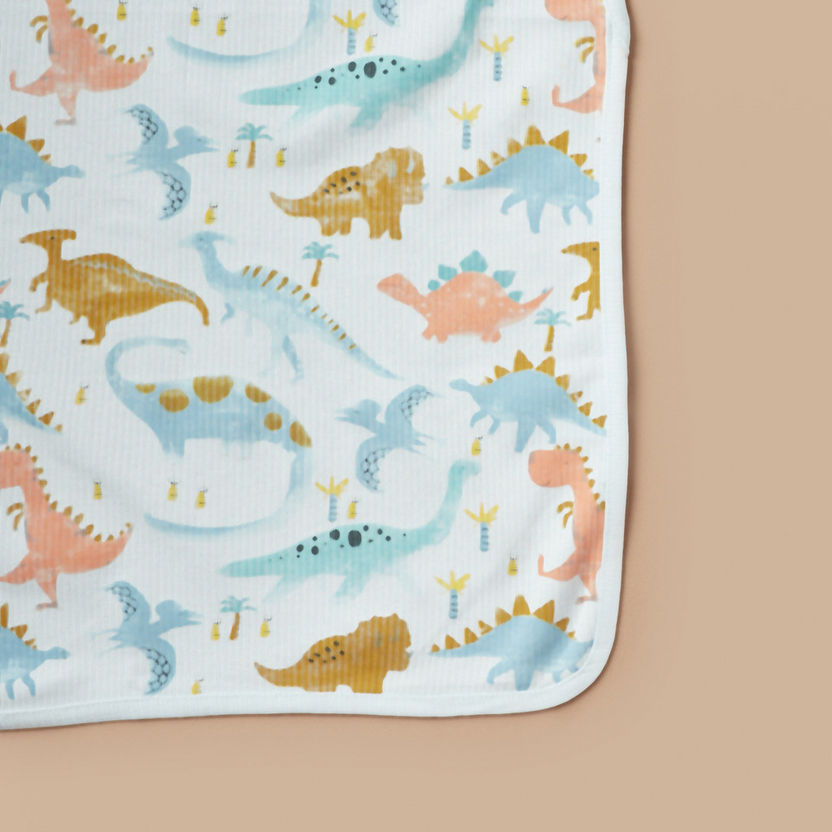 Juniors Dinosaur Print Receiving Blanket - 70x70 cm-Receiving Blankets-image-2
