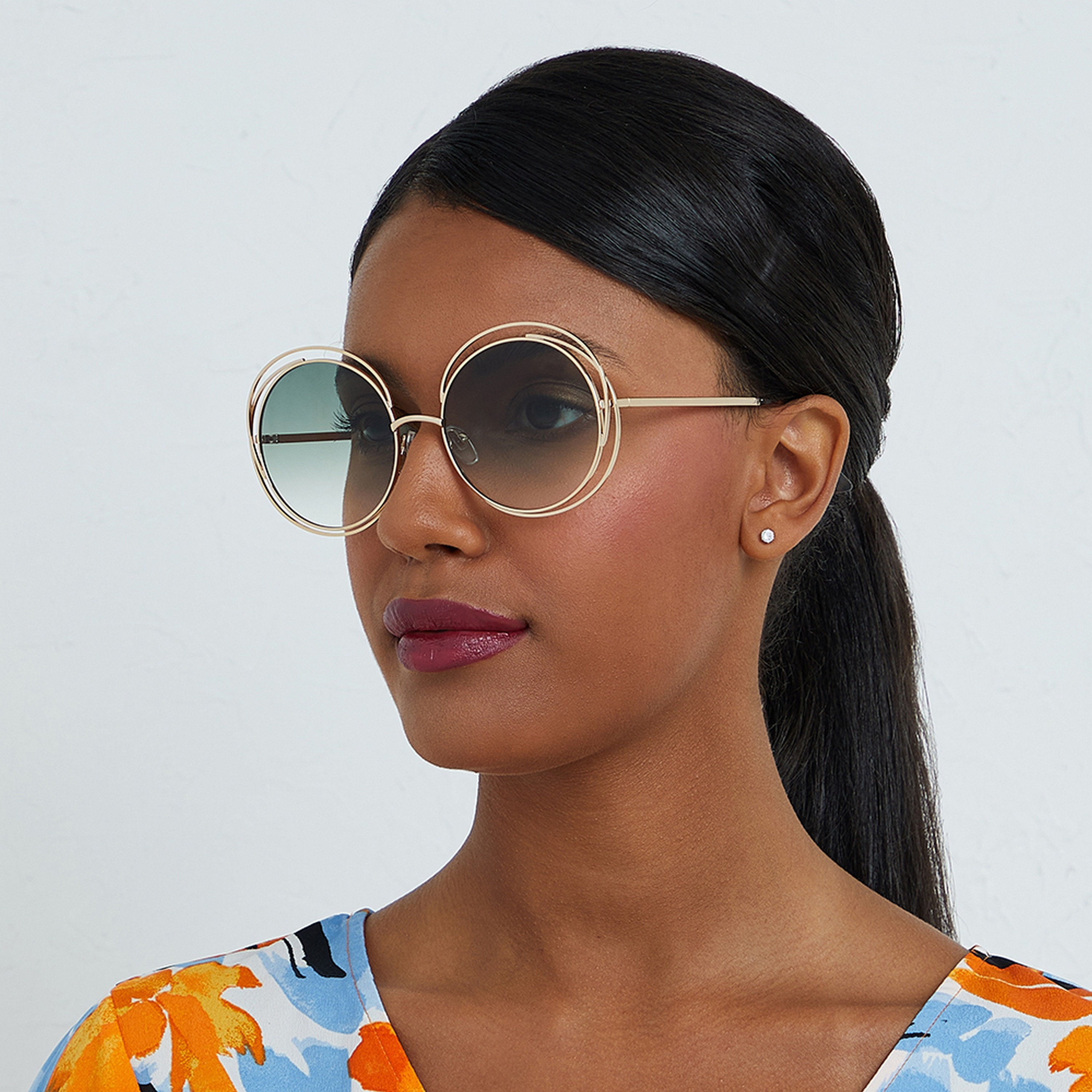 نظارة شمسية خضراء ودائرية من بلاك أوت أمايا مع 57 مم -women-sunglasses-image-5