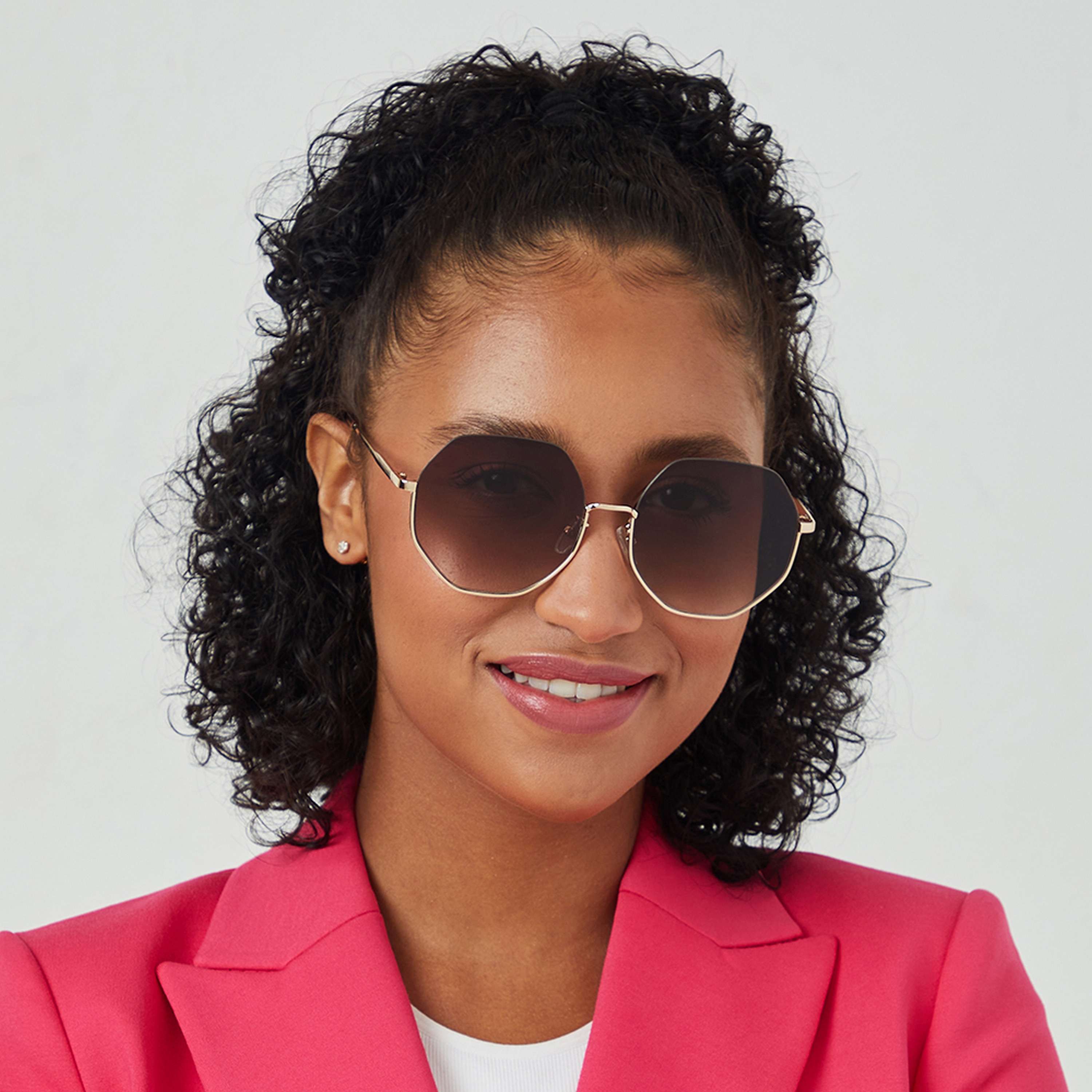 BlackOut HEXA  Brown 58 mm Geometric Sunglasses -women-sunglasses-image-4