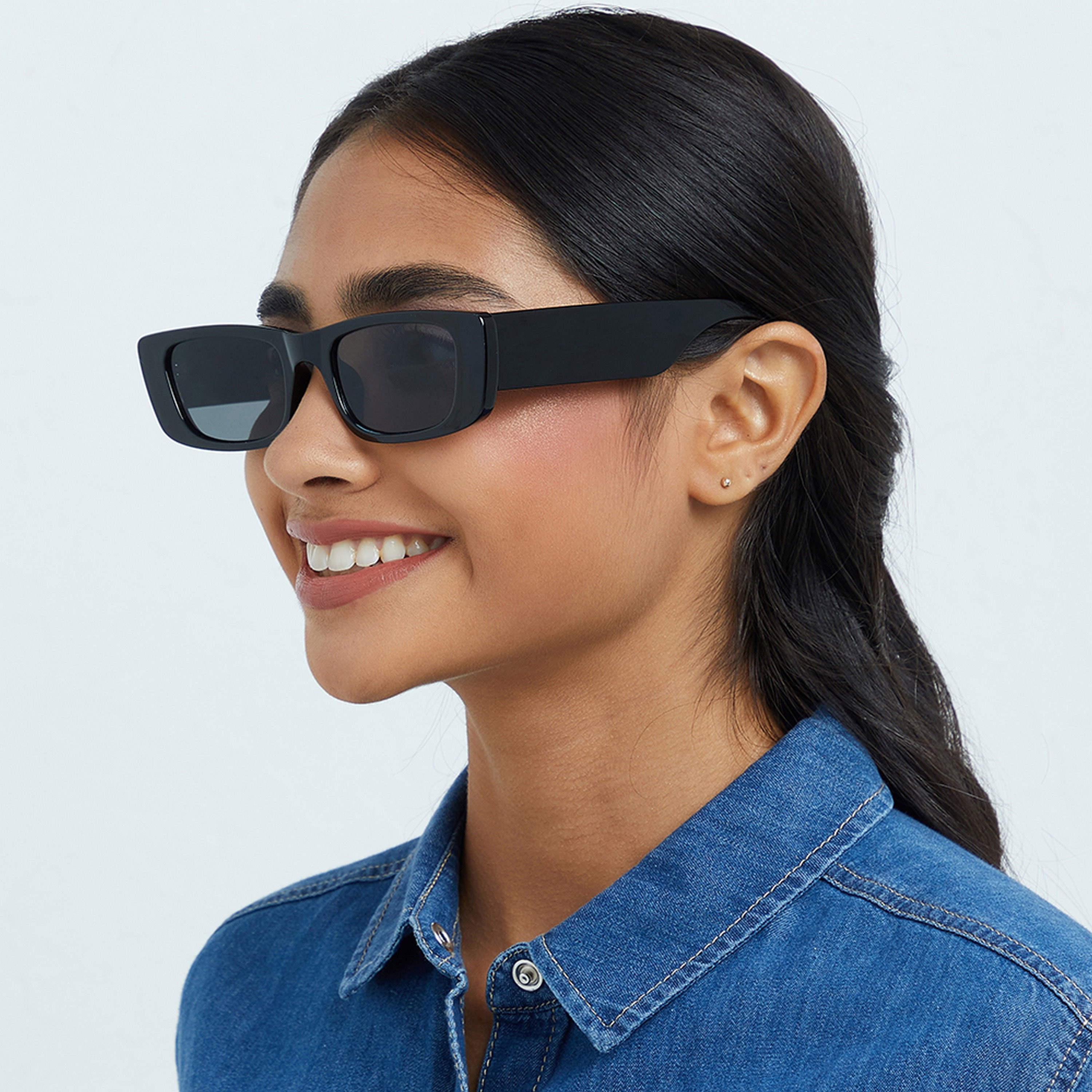 نظارة شمسية مستطيلة سوداء من بلاك أوت مانهاتن مع 52 مم -women-sunglasses-image-6