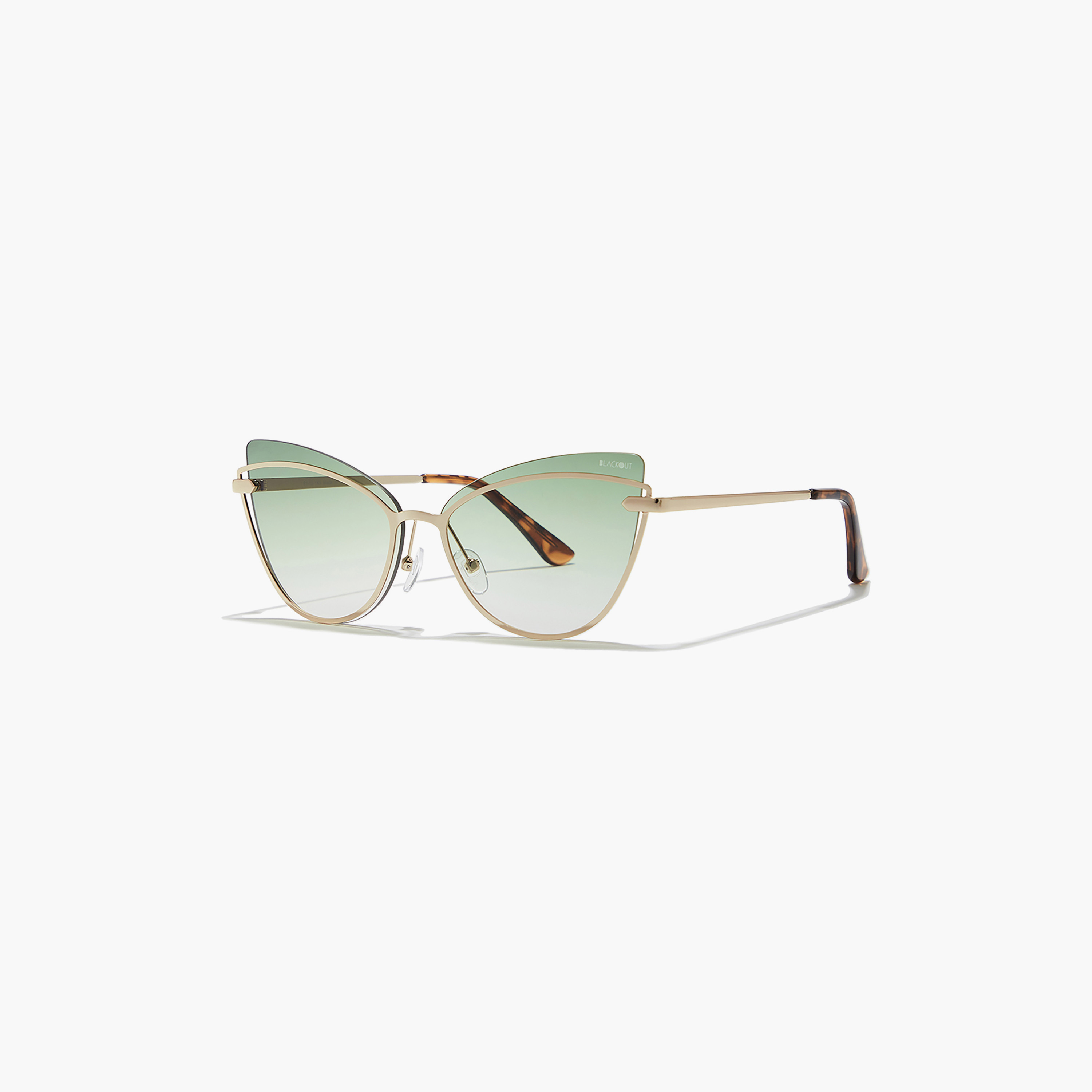 نظارة شمسية خضراء ذات كات آي من بلاك أوت ميدنايت مع 61 مم -women-sunglasses-image-1