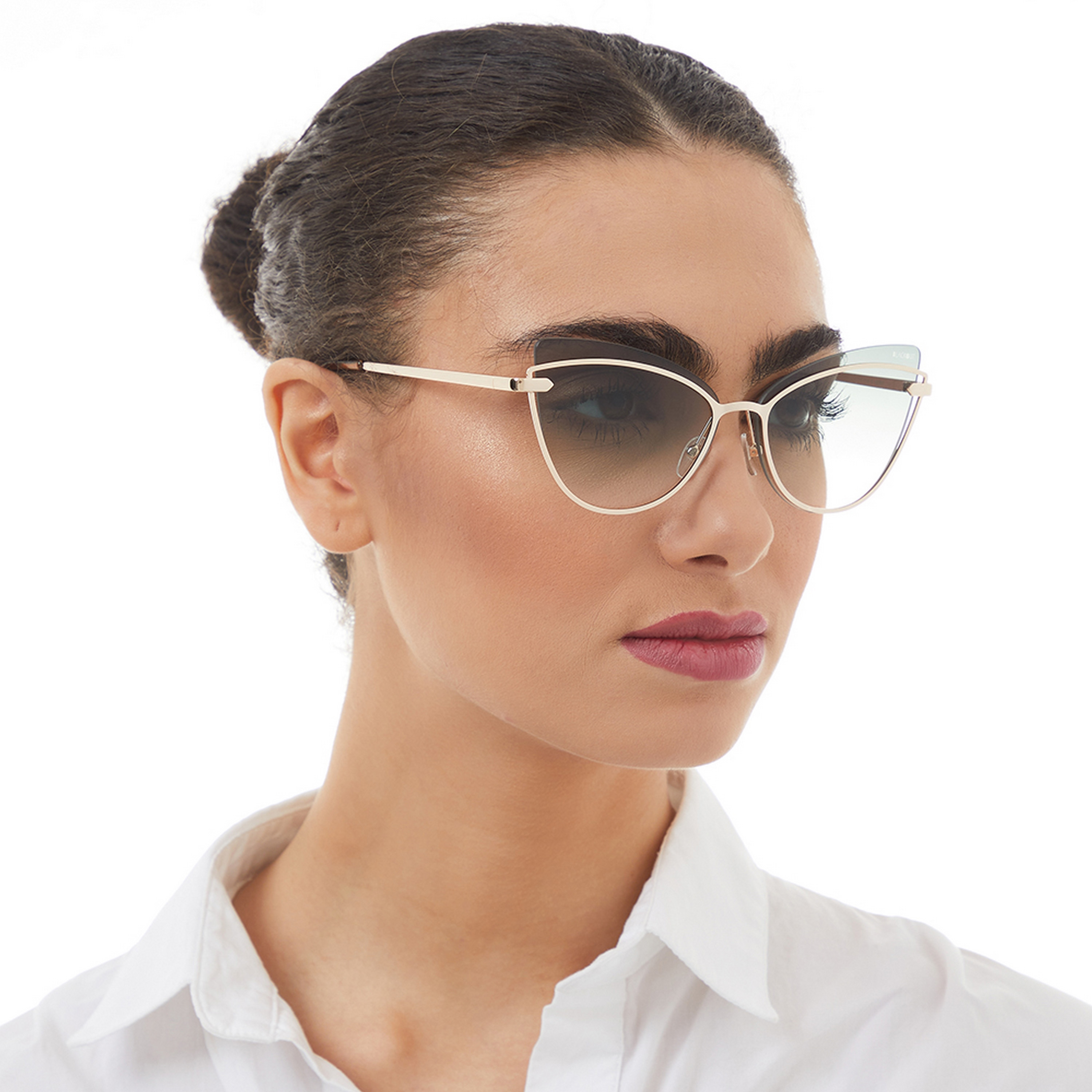 نظارة شمسية خضراء ذات كات آي من بلاك أوت ميدنايت مع 61 مم -women-sunglasses-image-5