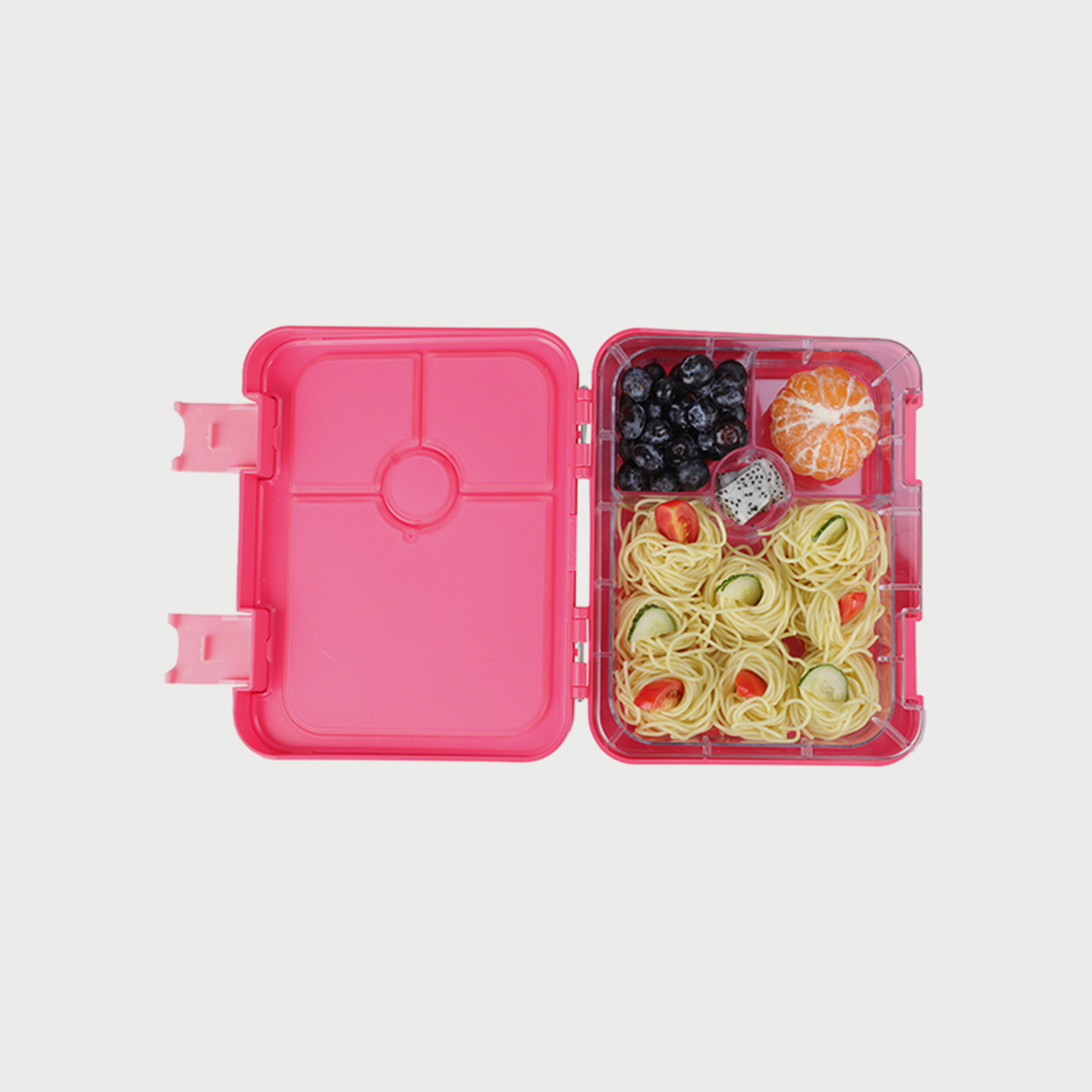 Bonjour TIFF Box Dual Clip Lunchbox, Pink Unicorn-school-lunchessentials-lunchboxes-image-3