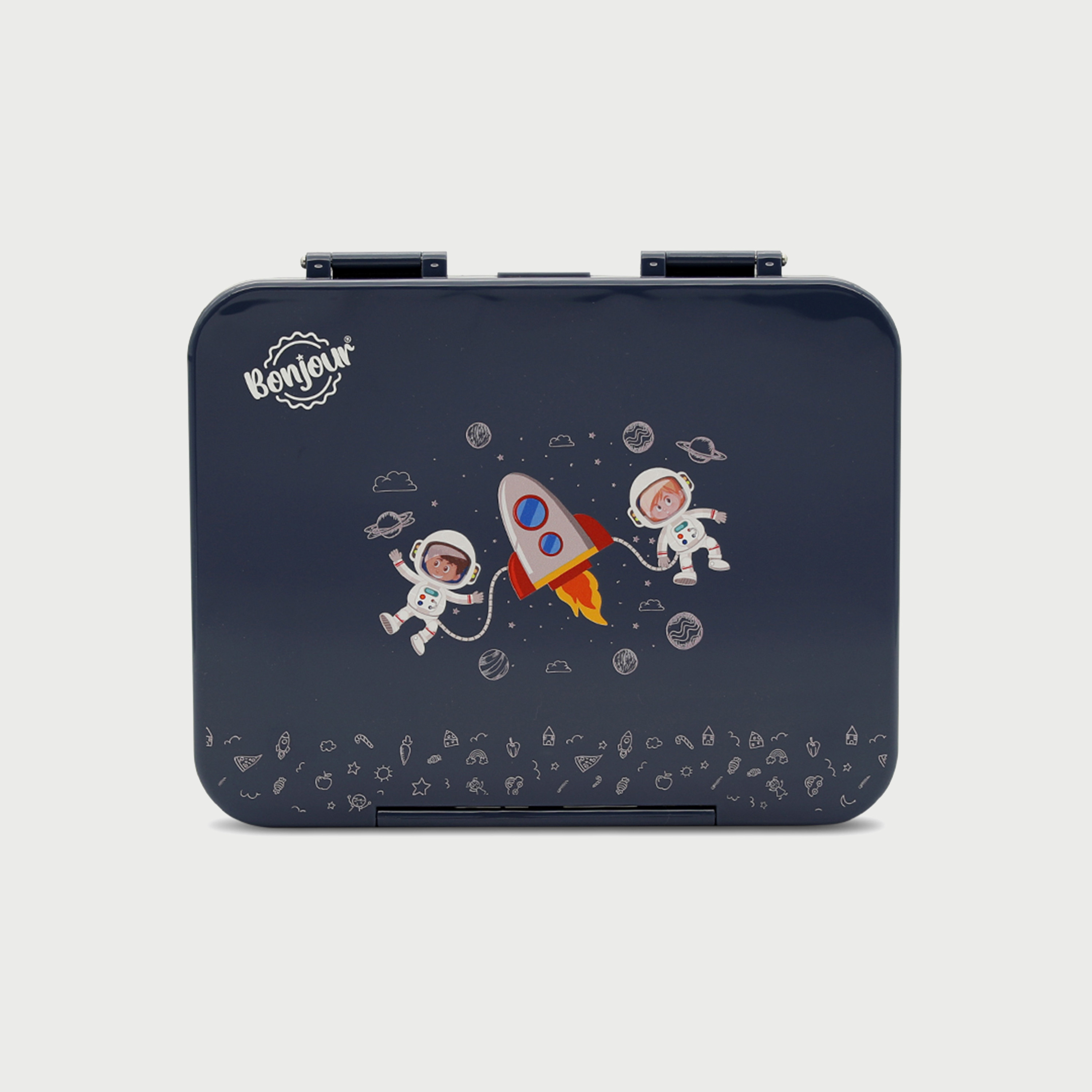 Bonjour TIFF Box Uni Clip Lunchbox, Blue Spaceman-school-lunchessentials-lunchboxes-image-3