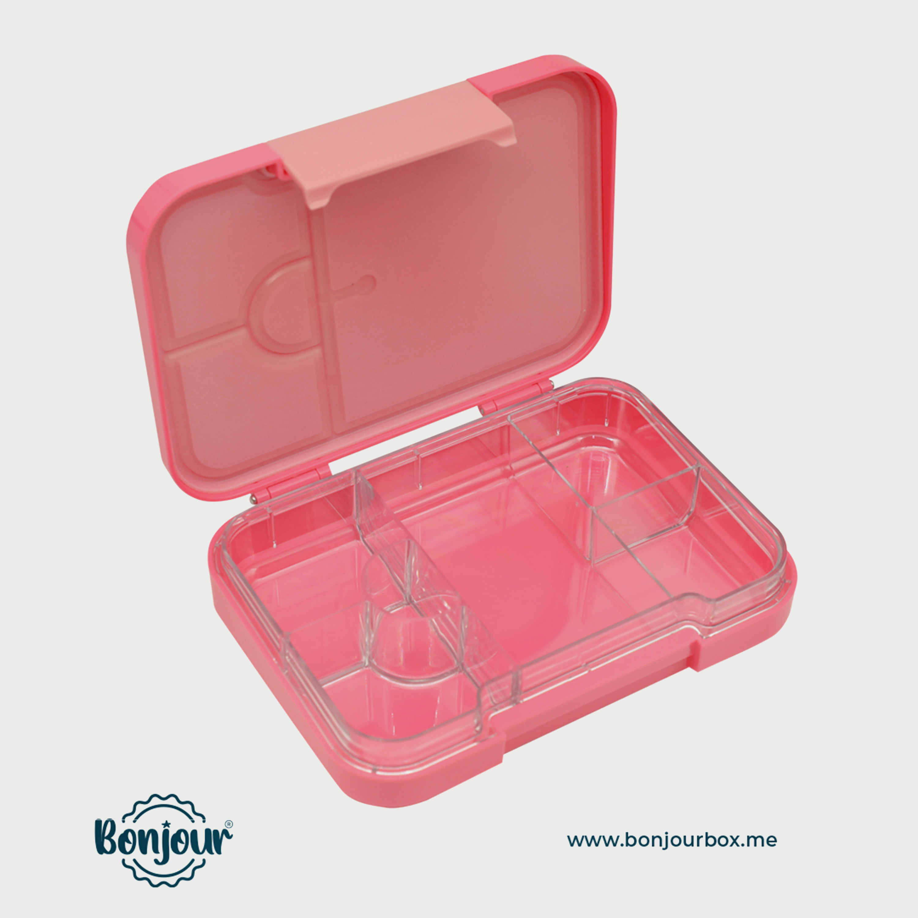 Bonjour SNAX Box Uni Clip Lunchbox, Pink Unicorn-school-lunchessentials-lunchboxes-image-4
