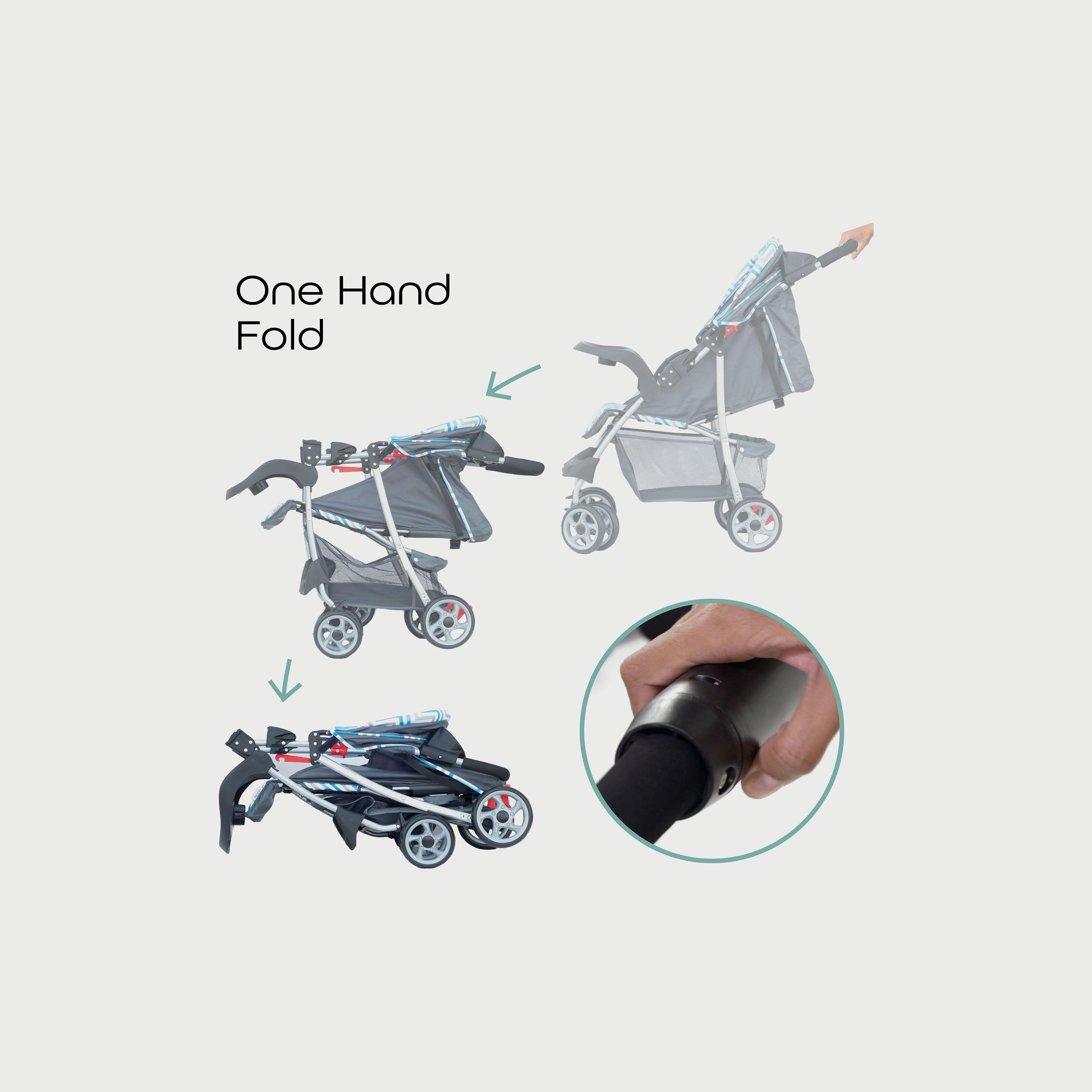 Moon Trek One Fold Stroller, Blue-baby-gear-strollersandprams-strollers-image-5