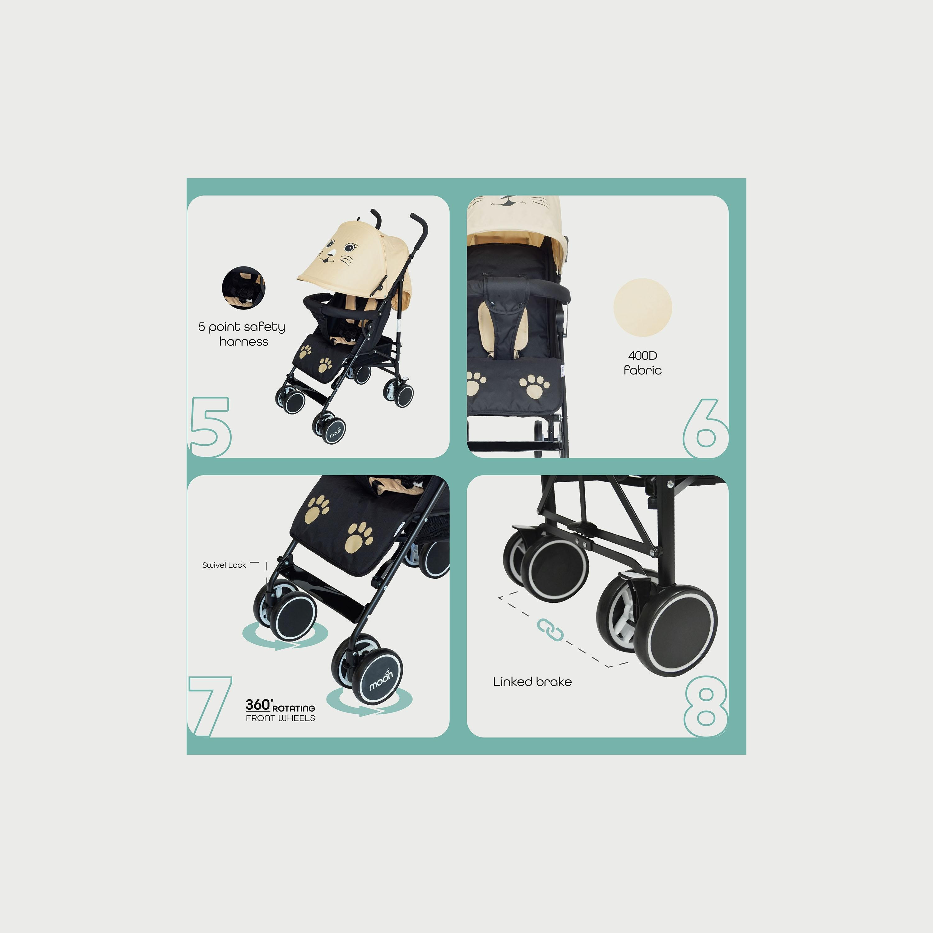 Moon Safari Stroller , Character Cat-baby-gear-strollersandprams-strollers-image-4