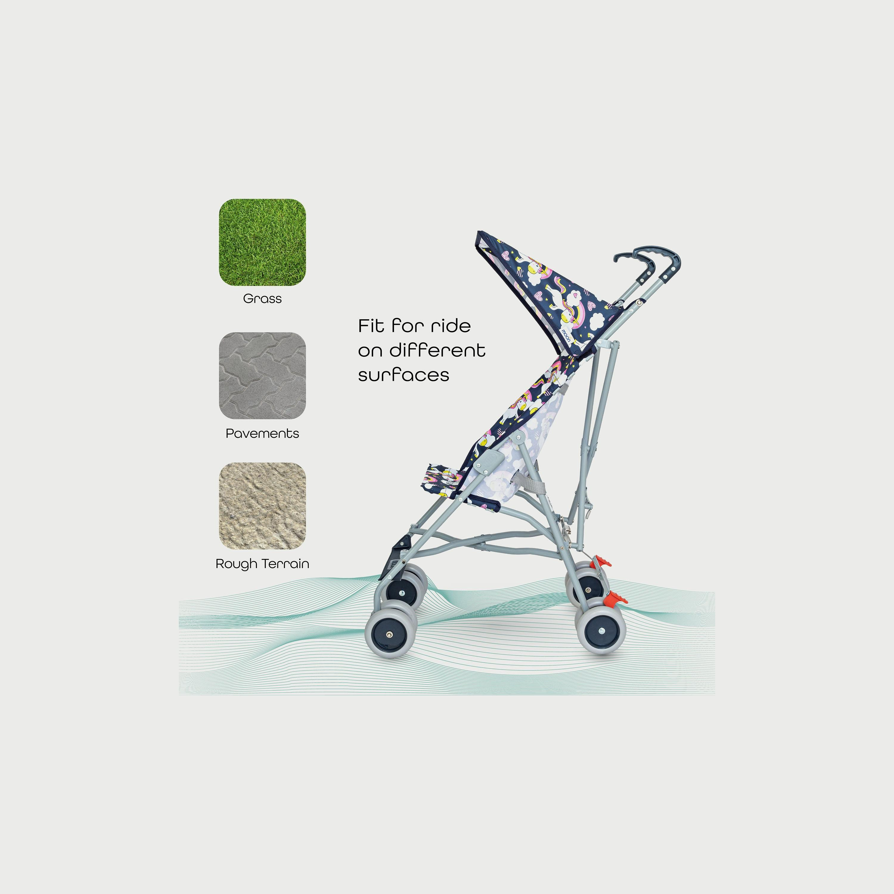 Moon Jet-Ultra Lightweight and Compact Fold Buggy Stroller - Printed Unicorn-baby-gear-strollersandprams-buggies-image-4