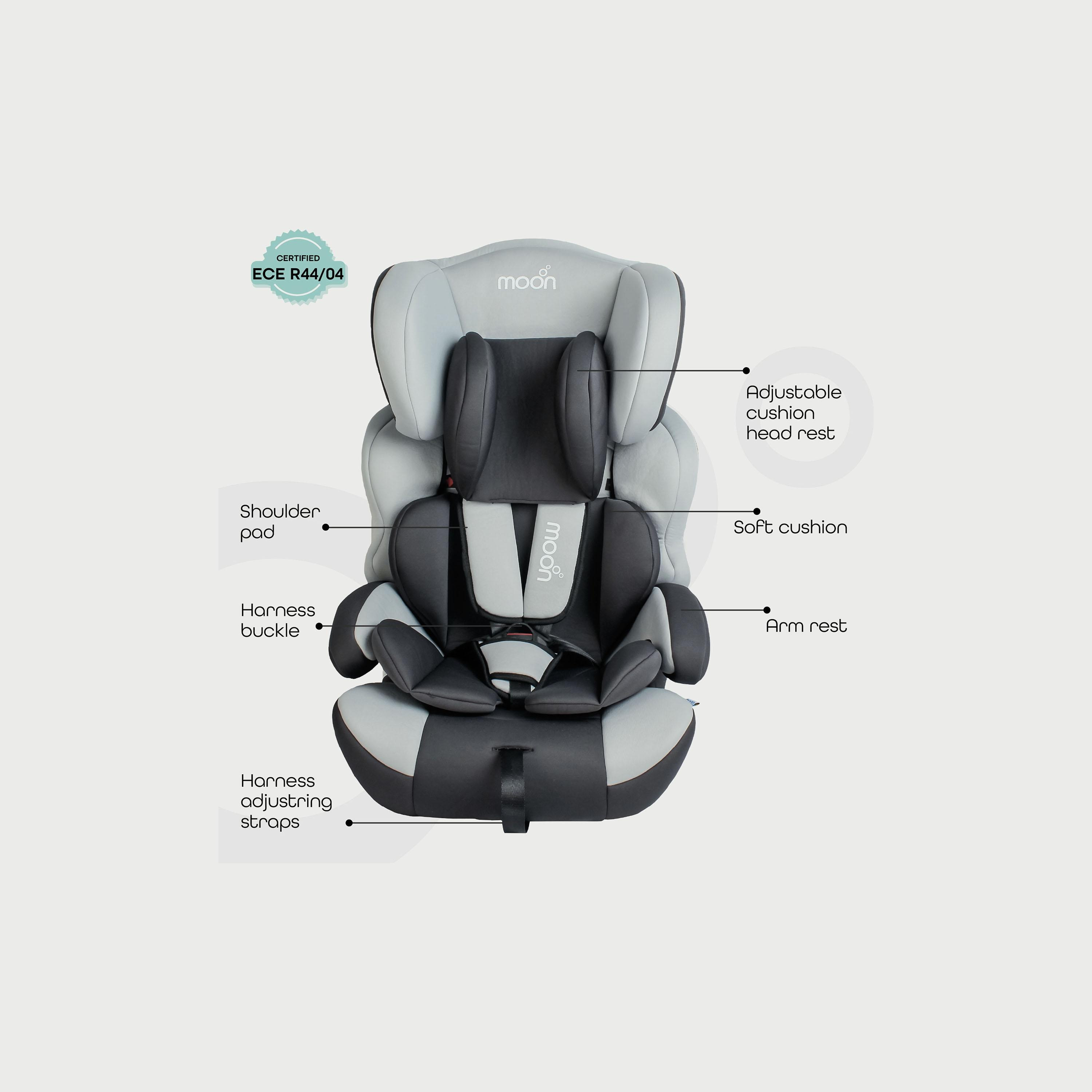 Moon Tolo Babykids Car Seat (Group 1, 2, 3), Charcoal Grey-baby-gear-carseats-image-2