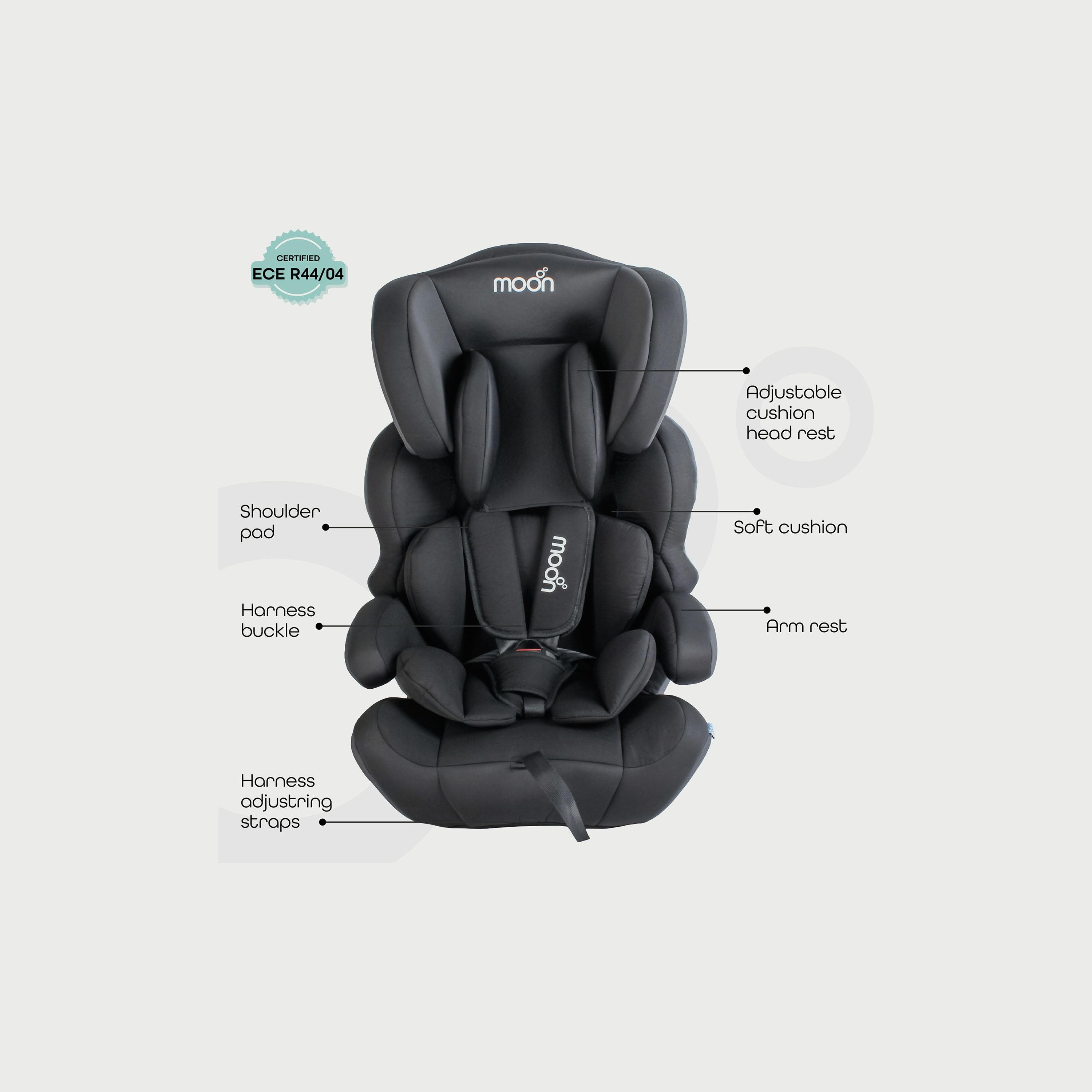 Moon Tolo Baby/Kids Car Seat S (Group 1, 2, 3), Ash Grey-baby-gear-carseats-image-2