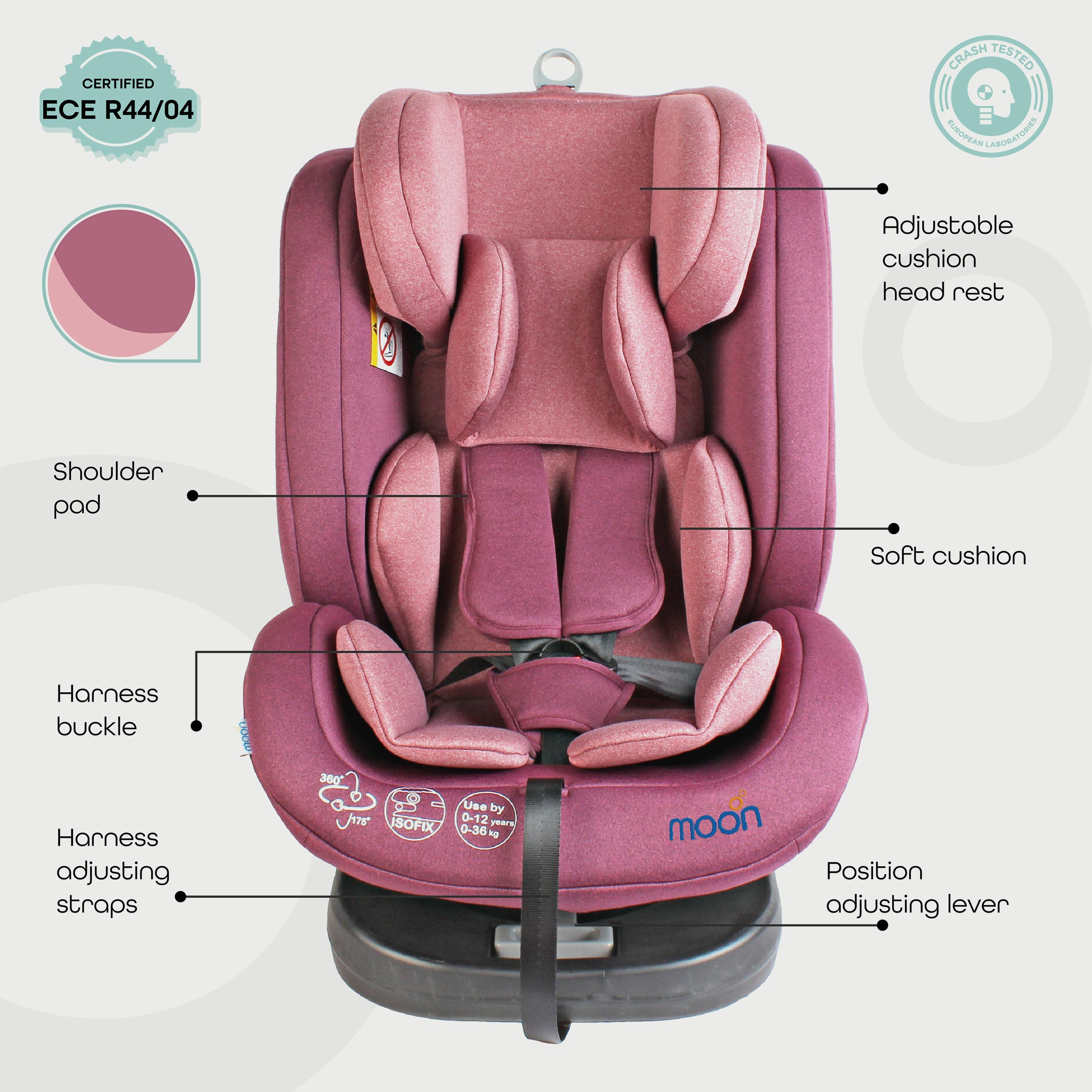 Moon Rover Baby/Infant Car Seat (Group 0+/1/2/3), Pink-baby-gear-carseats-image-2