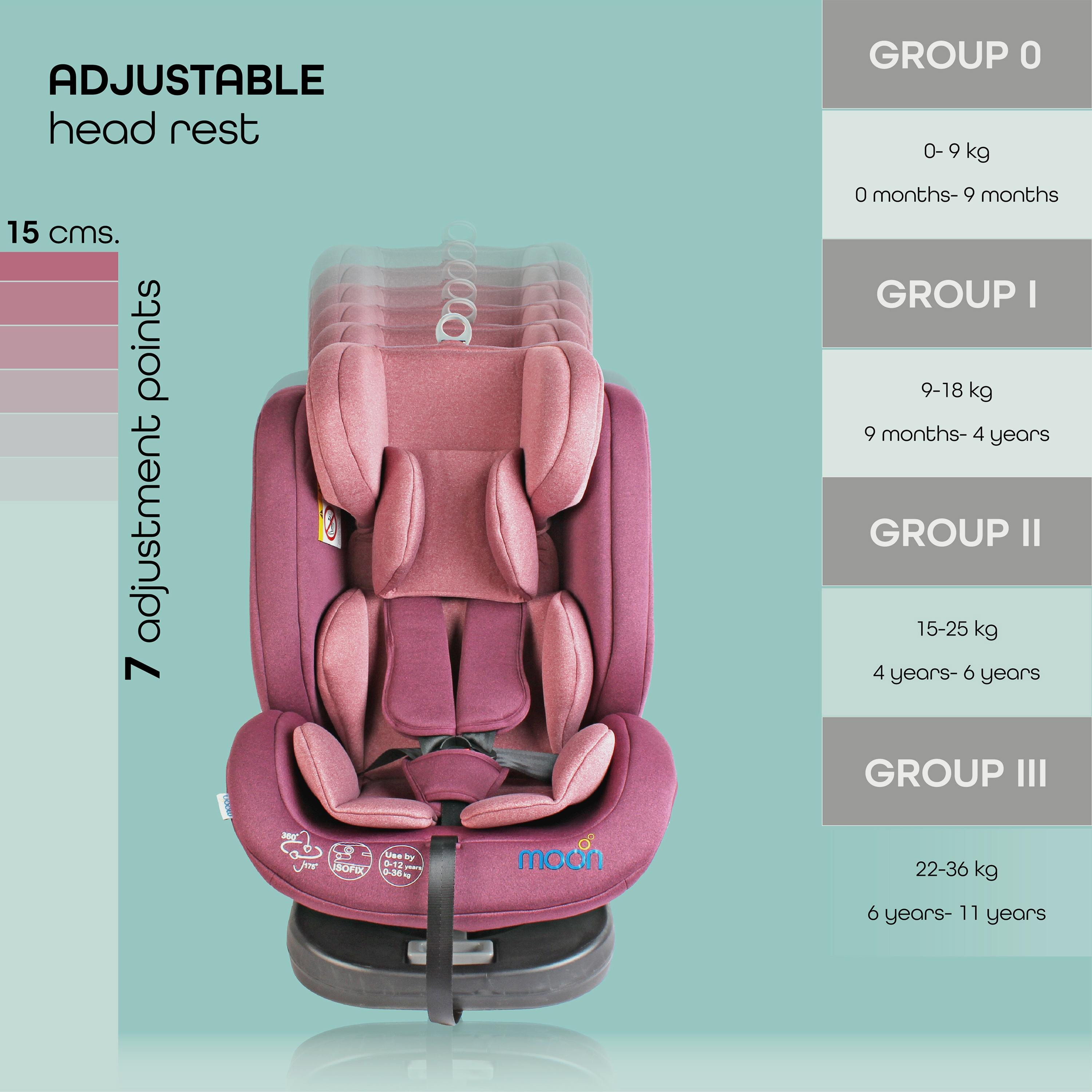 Moon Rover Baby/Infant Car Seat (Group 0+/1/2/3), Pink-baby-gear-carseats-image-4