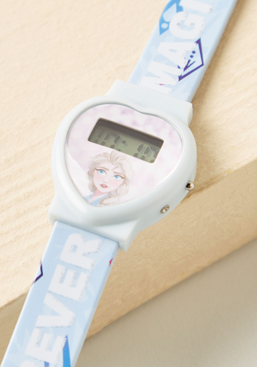 Disney Frozen Print Heart Dial Digital Watch with Buckle Strap-Watches-image-1