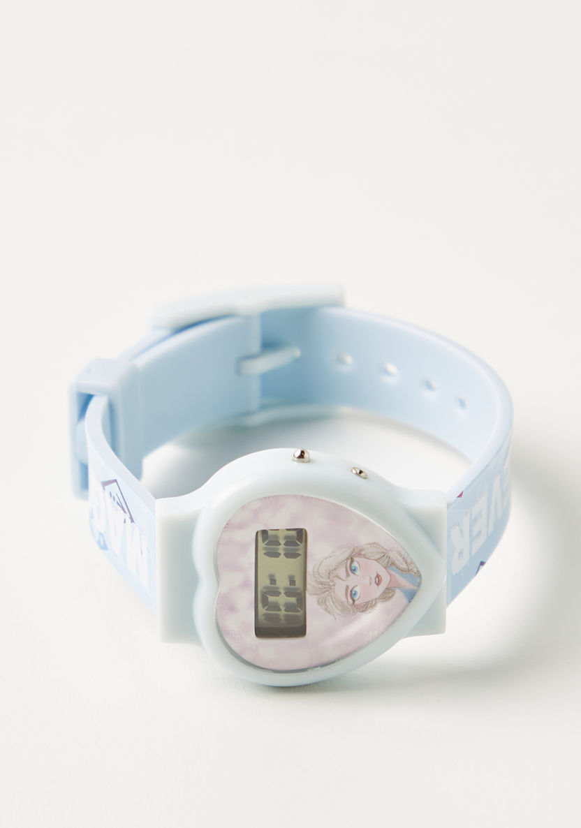 Disney Frozen Print Heart Dial Digital Watch with Buckle Strap-Watches-image-2