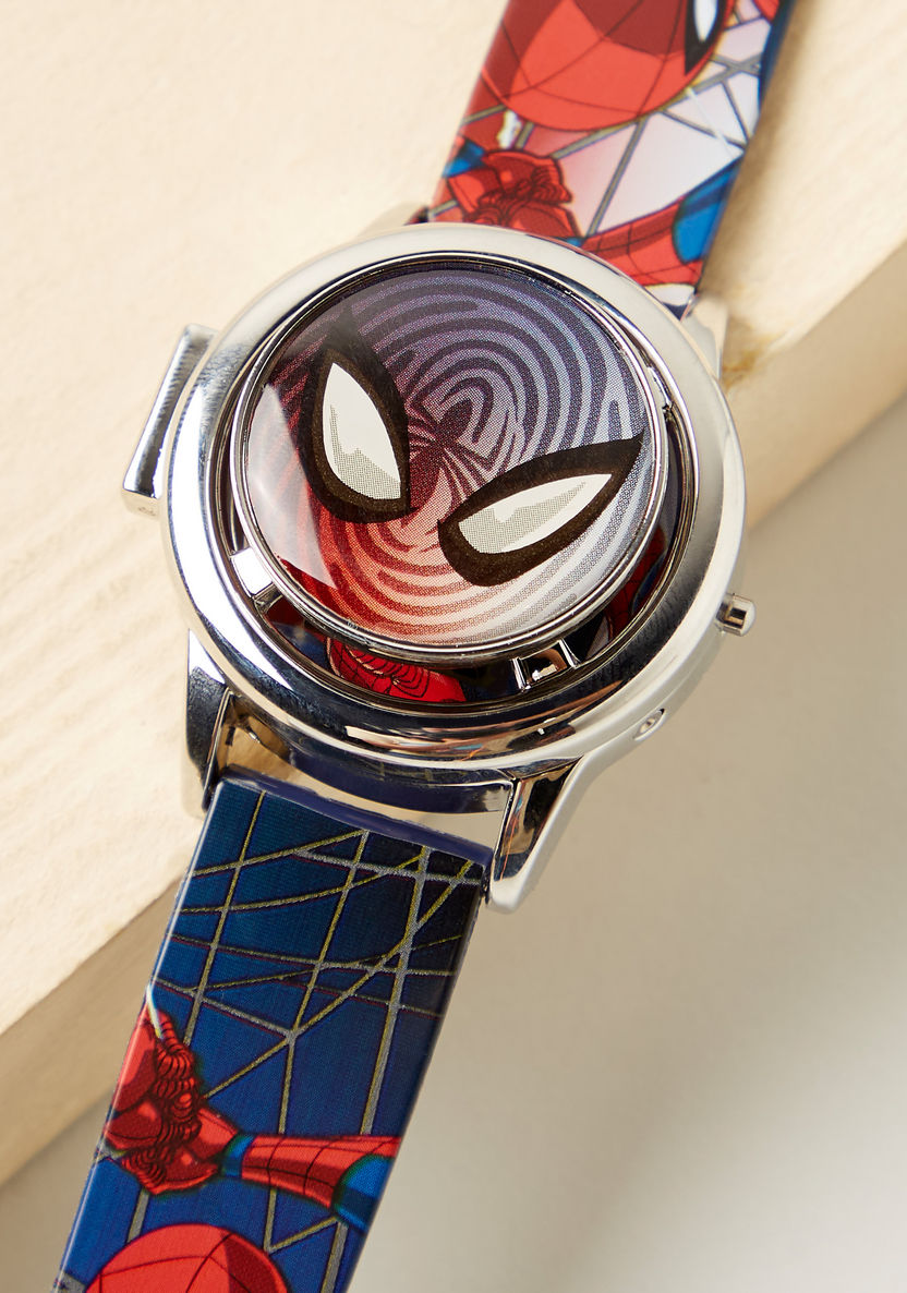Spider-Man Print Rotating Spinner Flip Top Digital Wristwatch-Watches-image-1