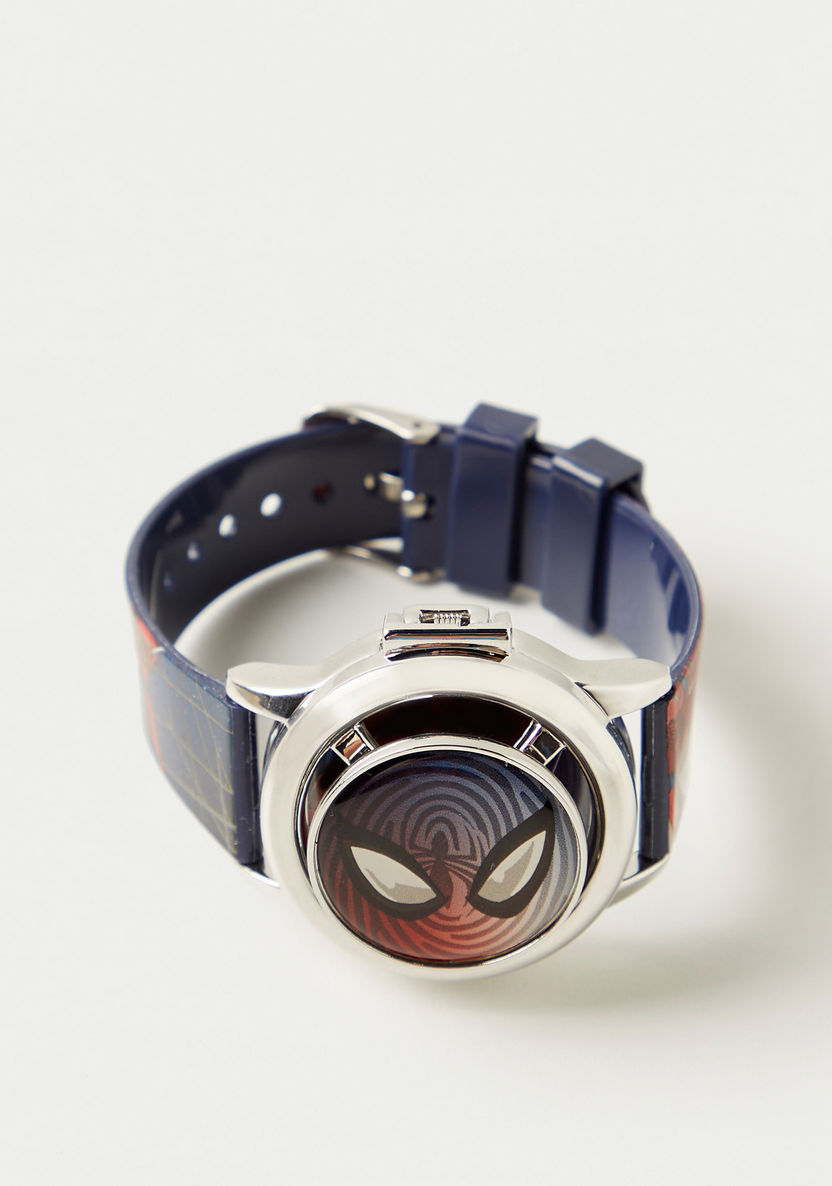 Spider-Man Print Rotating Spinner Flip Top Digital Wristwatch-Watches-image-3