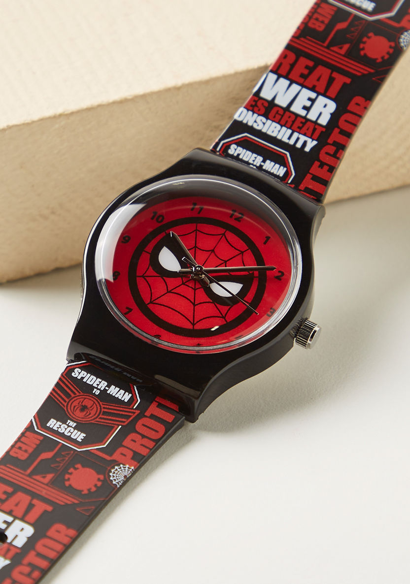 Spider-Man Print Analog Wristwatch-Watches-image-1