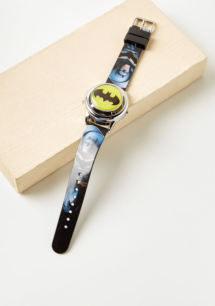 Batman Print Rotating Spinner Flip Top Digital Wristwatch-Watches-image-0
