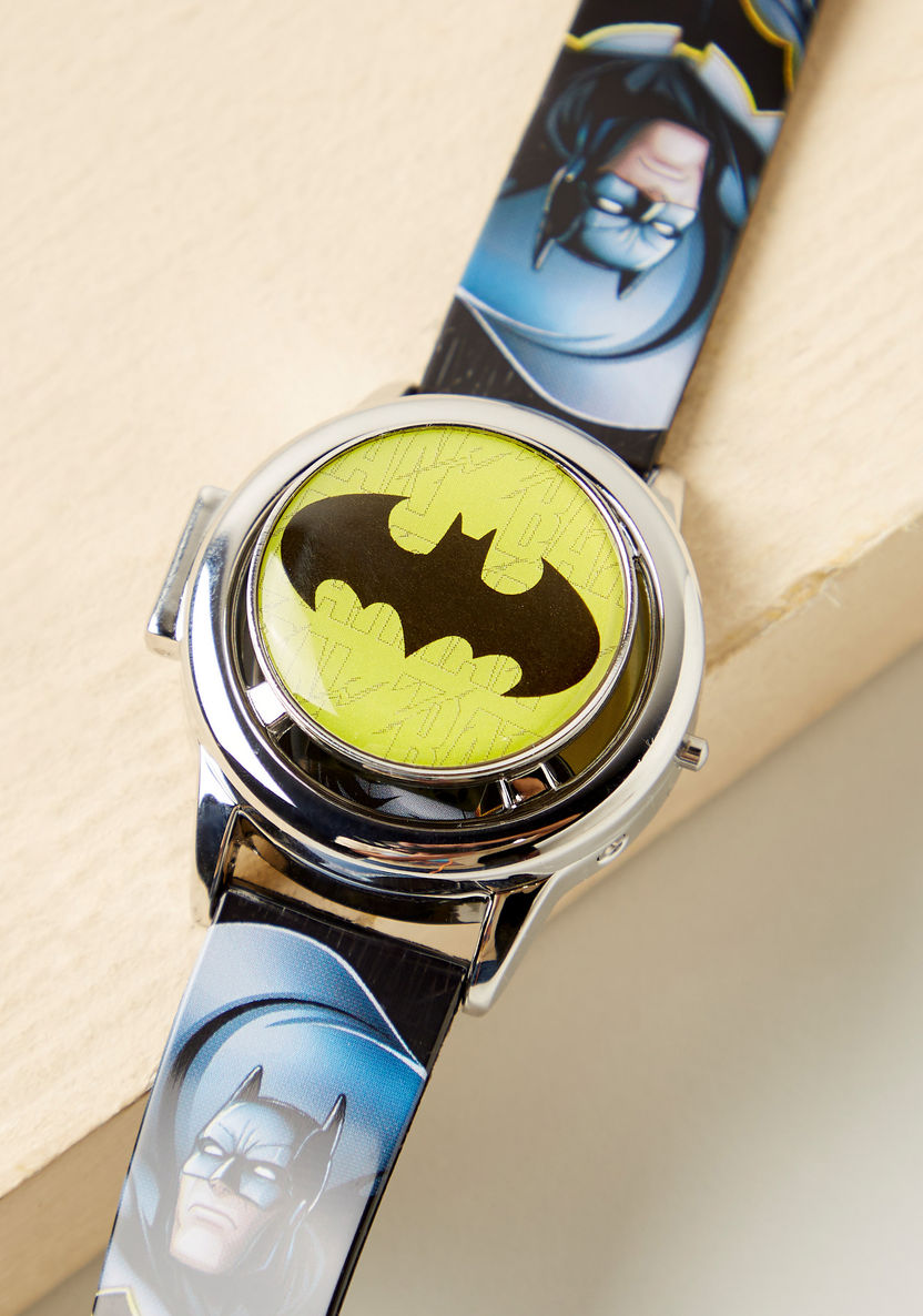 Batman Print Rotating Spinner Flip Top Digital Wristwatch-Watches-image-1