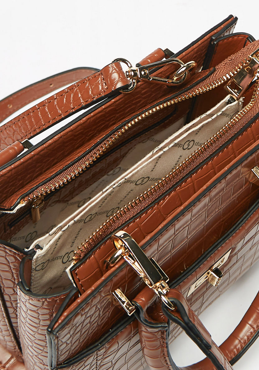Celeste Animal Textured Tote Bag-Women%27s Handbags-image-5