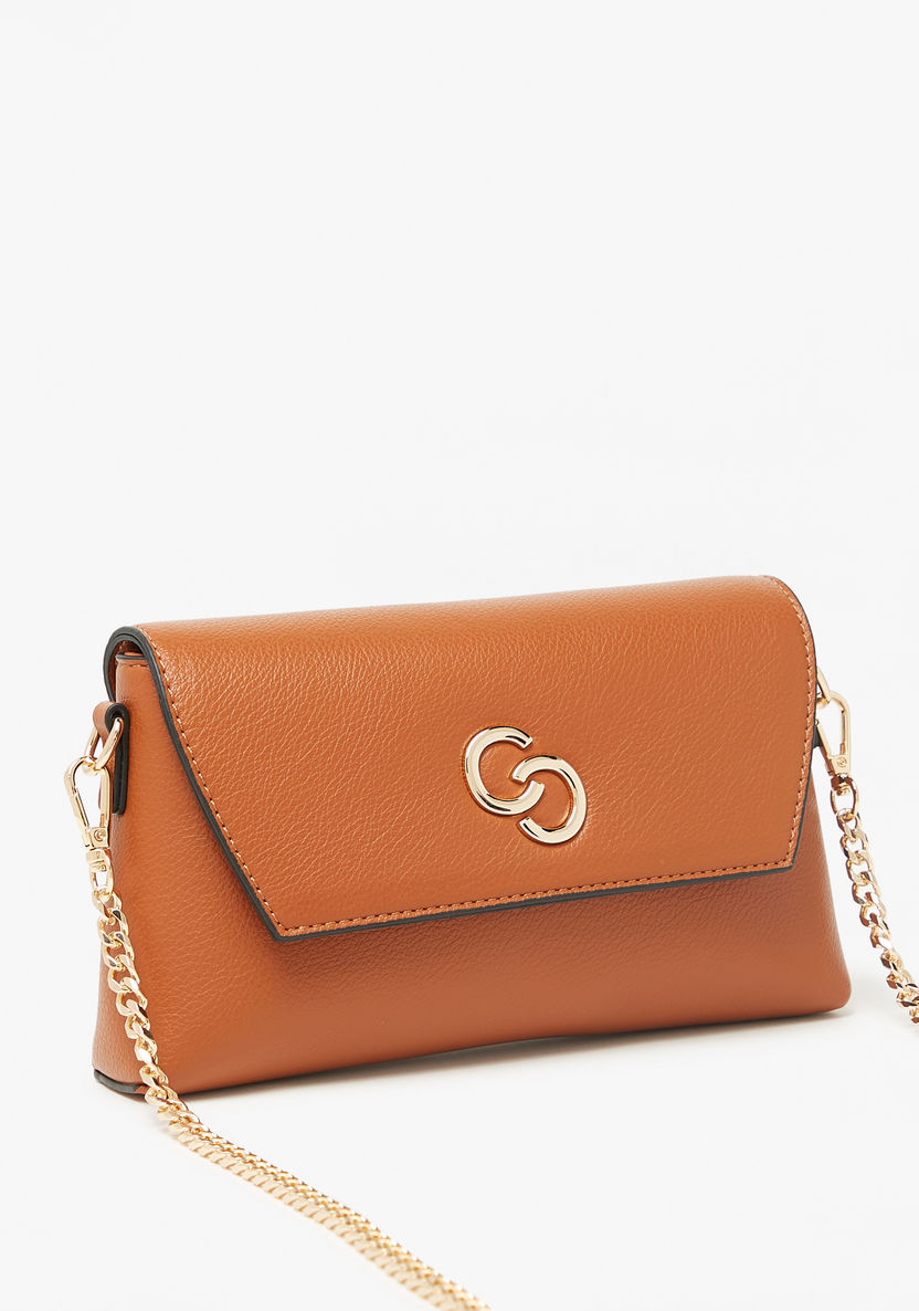 Celeste Logo Detail Crossbody Bag with Flap Closure-Women%27s Handbags-image-1