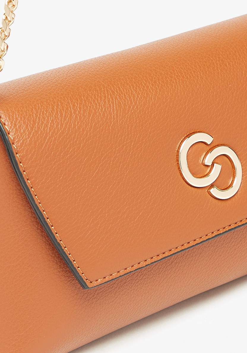 Celeste Logo Detail Crossbody Bag with Flap Closure-Women%27s Handbags-image-2