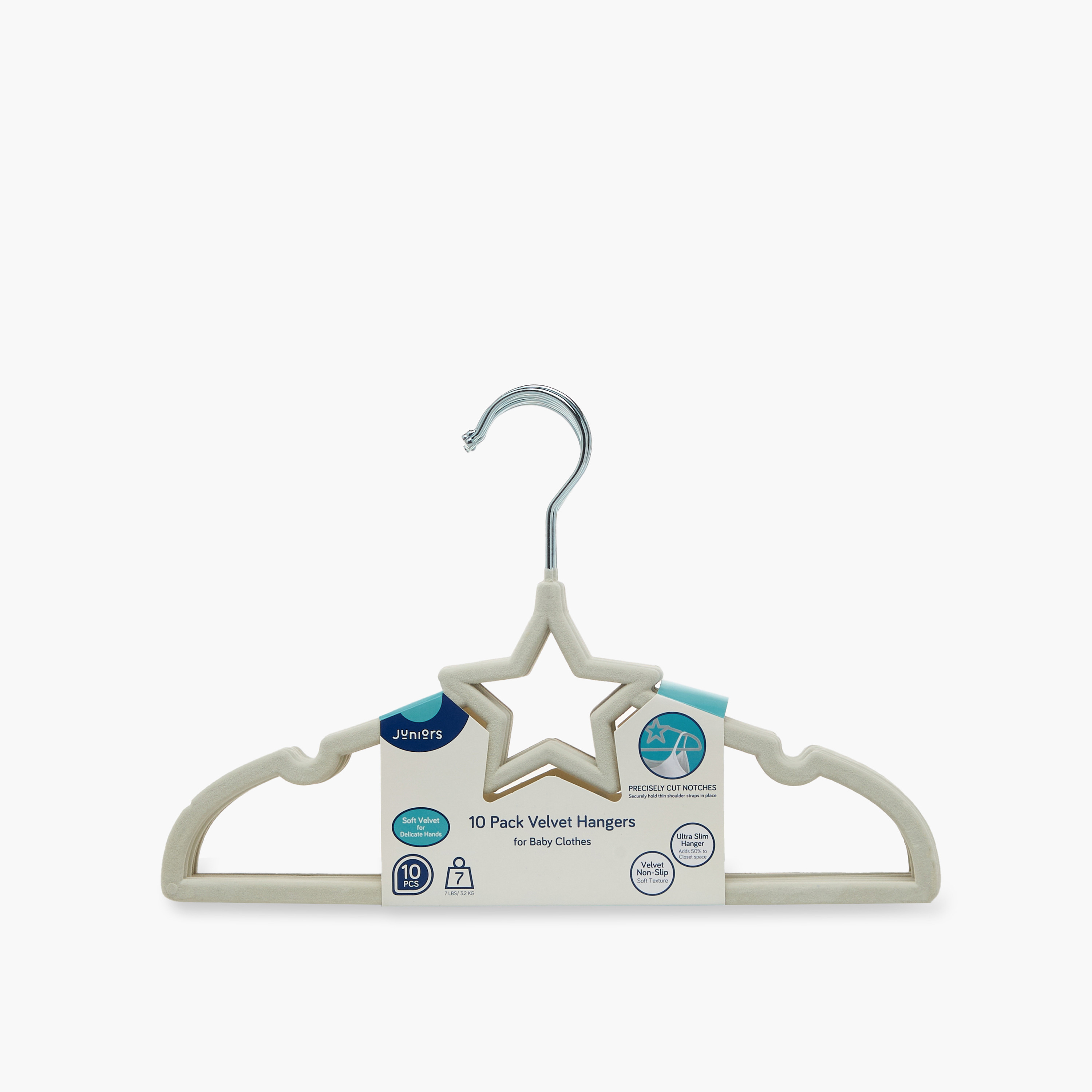 علّاقة ملابس مخملية من جونيورز - طقم من 10 قطع-baby-nursery-furniture-wardrobesandstorage-image-4