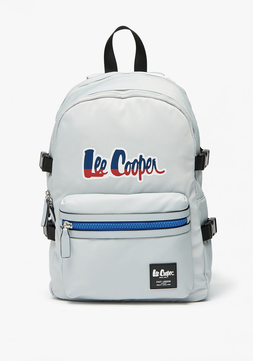 Lee Cooper Logo Print Backpack with Adjustable Shoulder Straps-Women%27s Backpacks-image-0