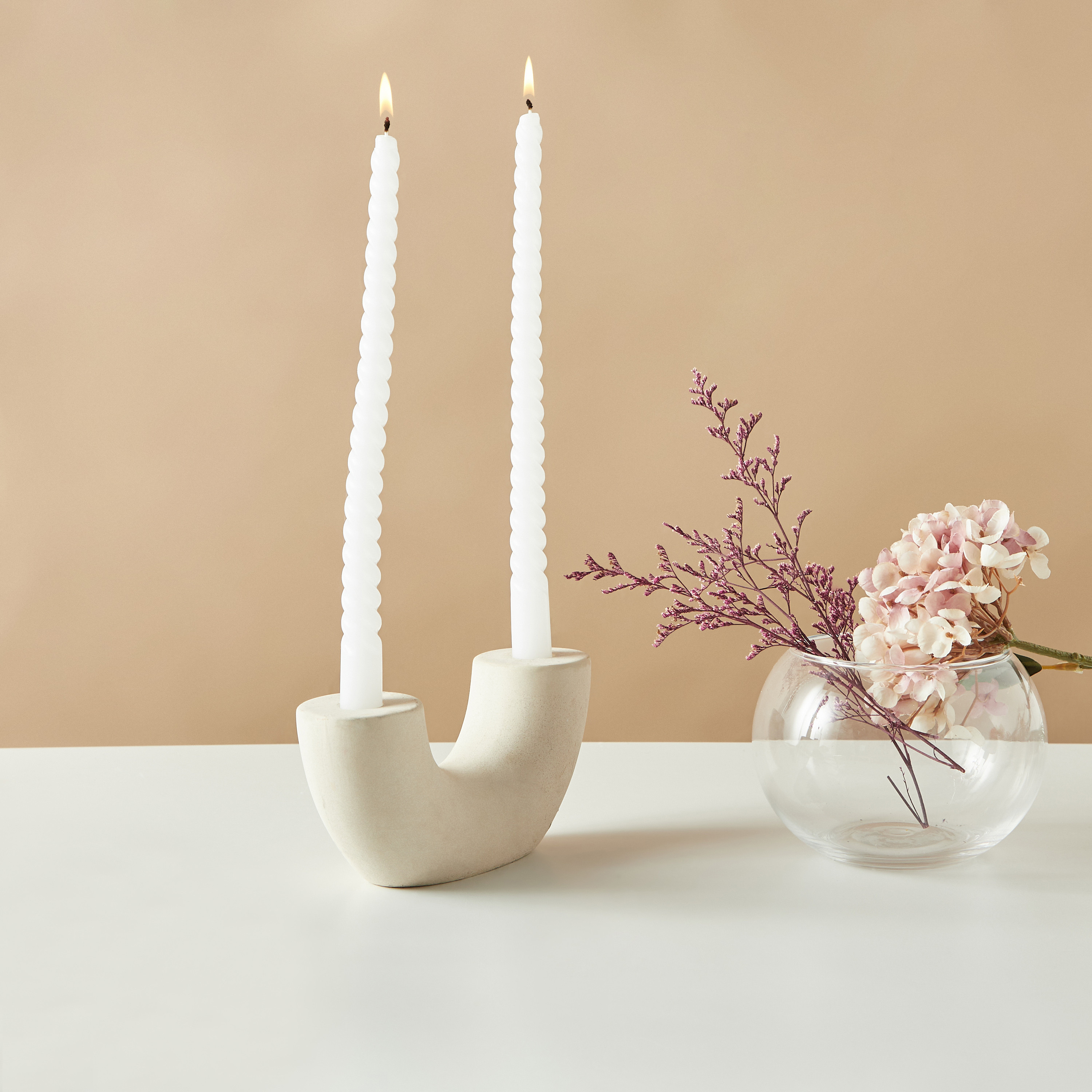 Countryfield Essentials Unscented Twirly Taper Candle - Set of 2-household-homefragrance-candles-image-3
