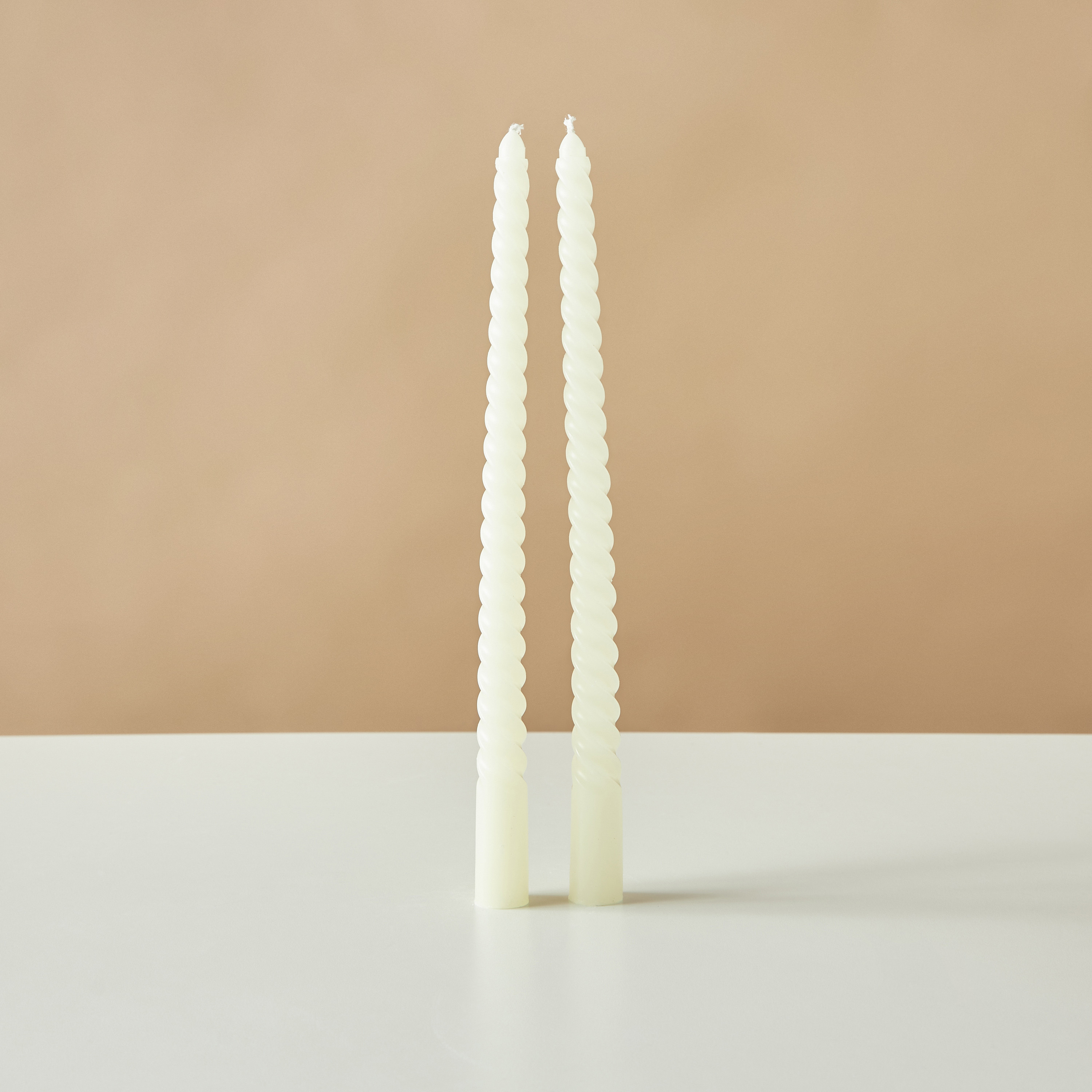 Countryfield Unscented Twirly Taper Dinner Candle - Set of 2-household-homefragrance-candles-image-2