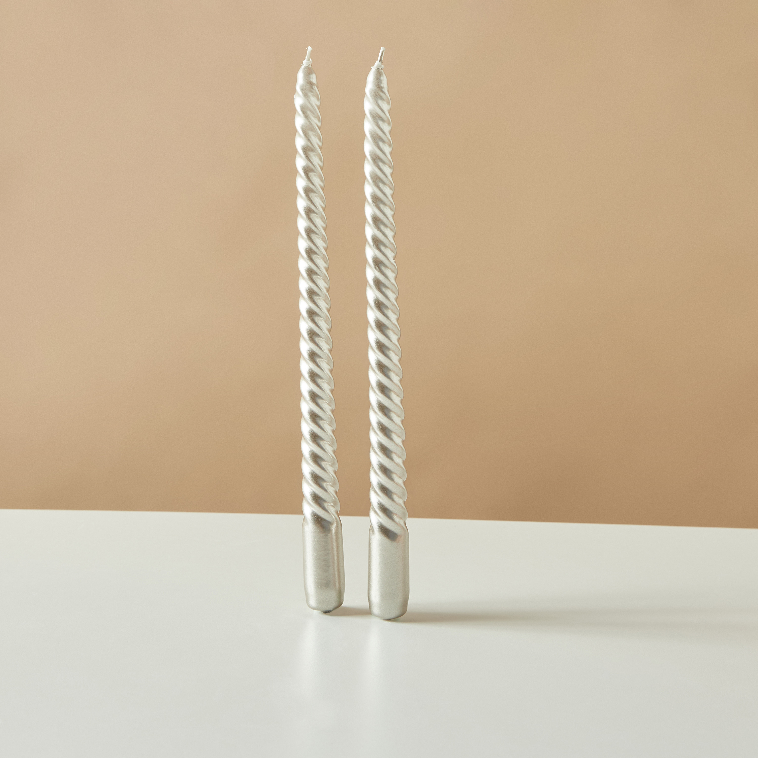 Countryfield Essentials Unscented Twirly Taper Dinner Candle - Set of 2-household-homefragrance-candles-image-3