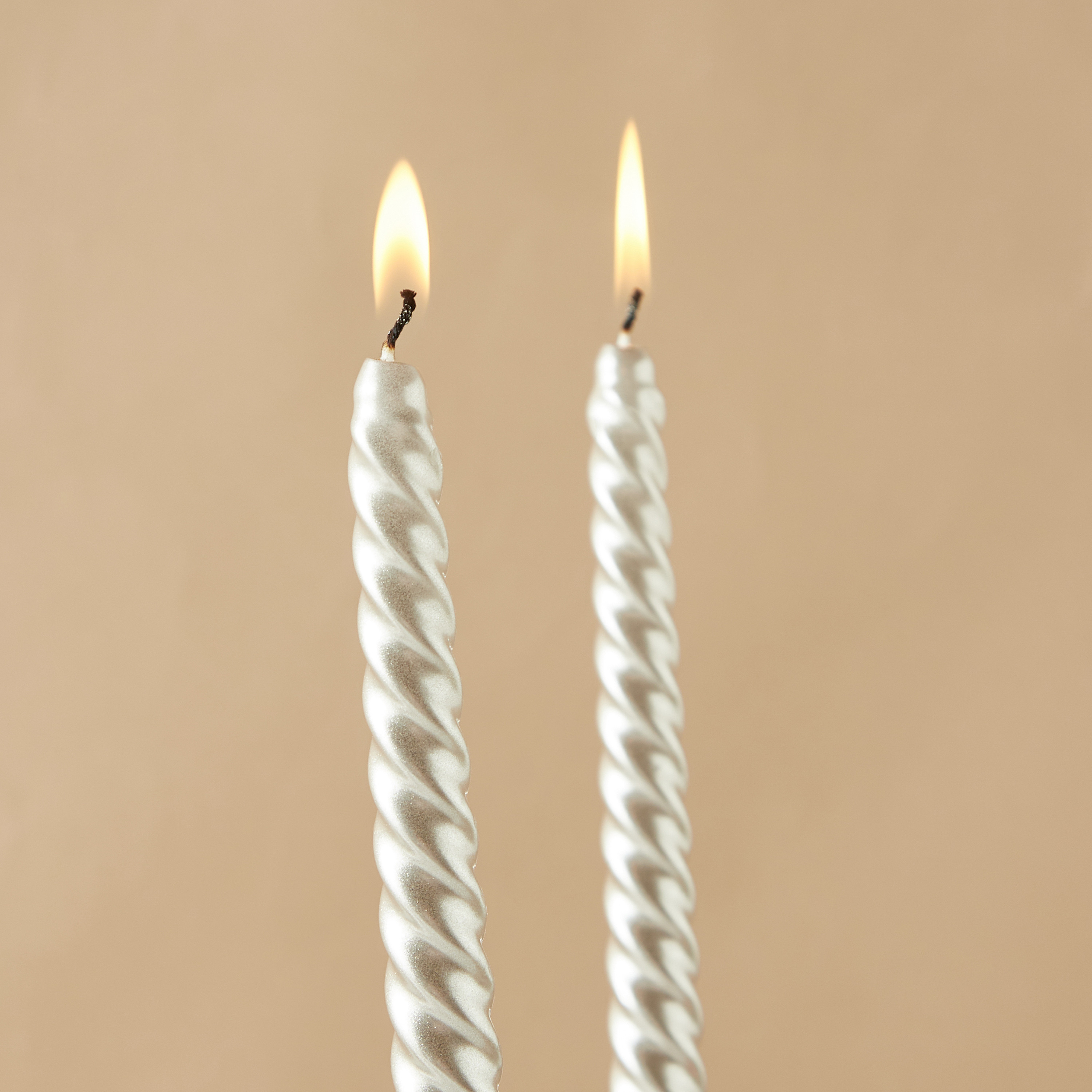 Countryfield Essentials Unscented Twirly Taper Dinner Candle - Set of 2-household-homefragrance-candles-image-4