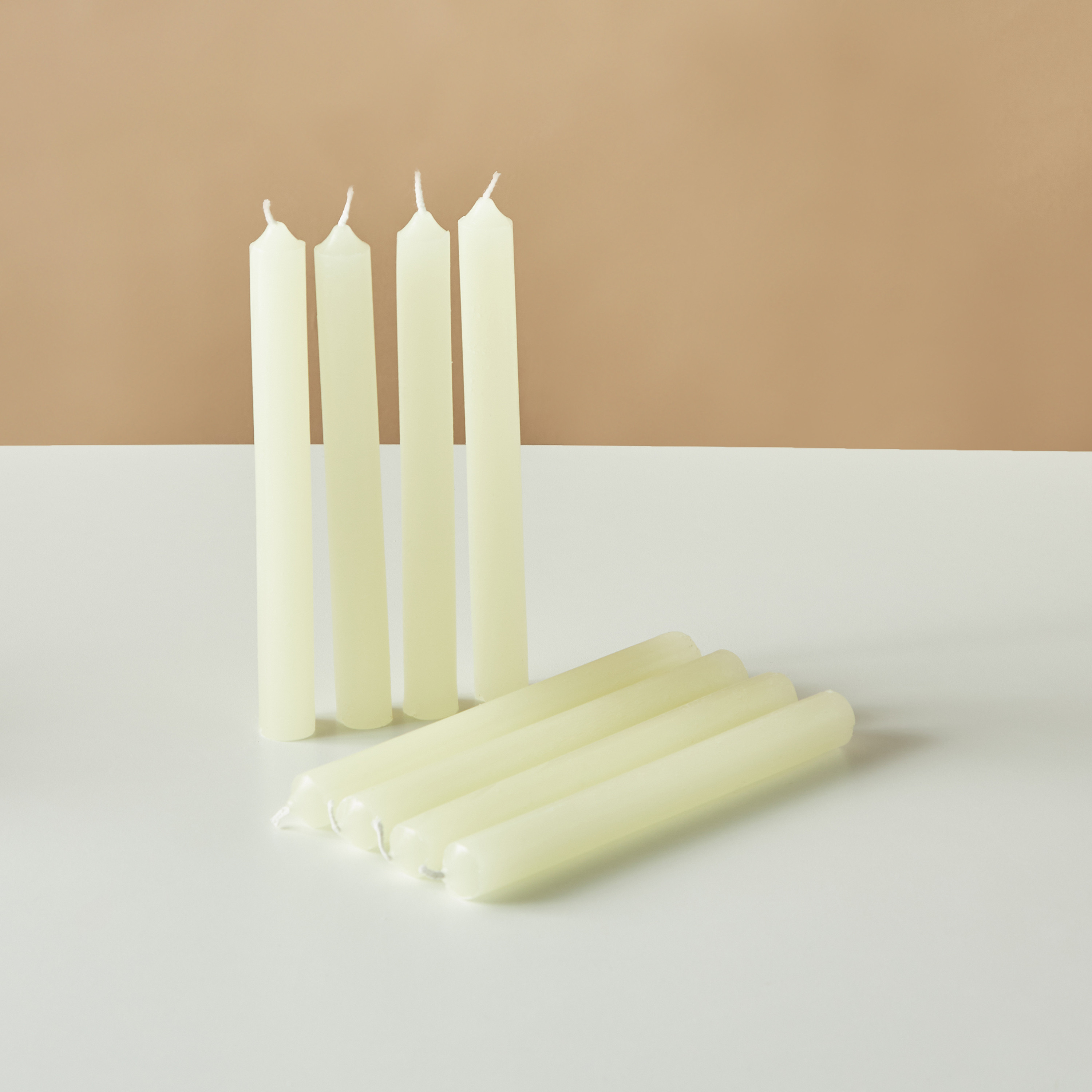 Countryfield Essentials Unscented Taper Dinner Candle - Set of 8-household-homefragrance-candles-image-2