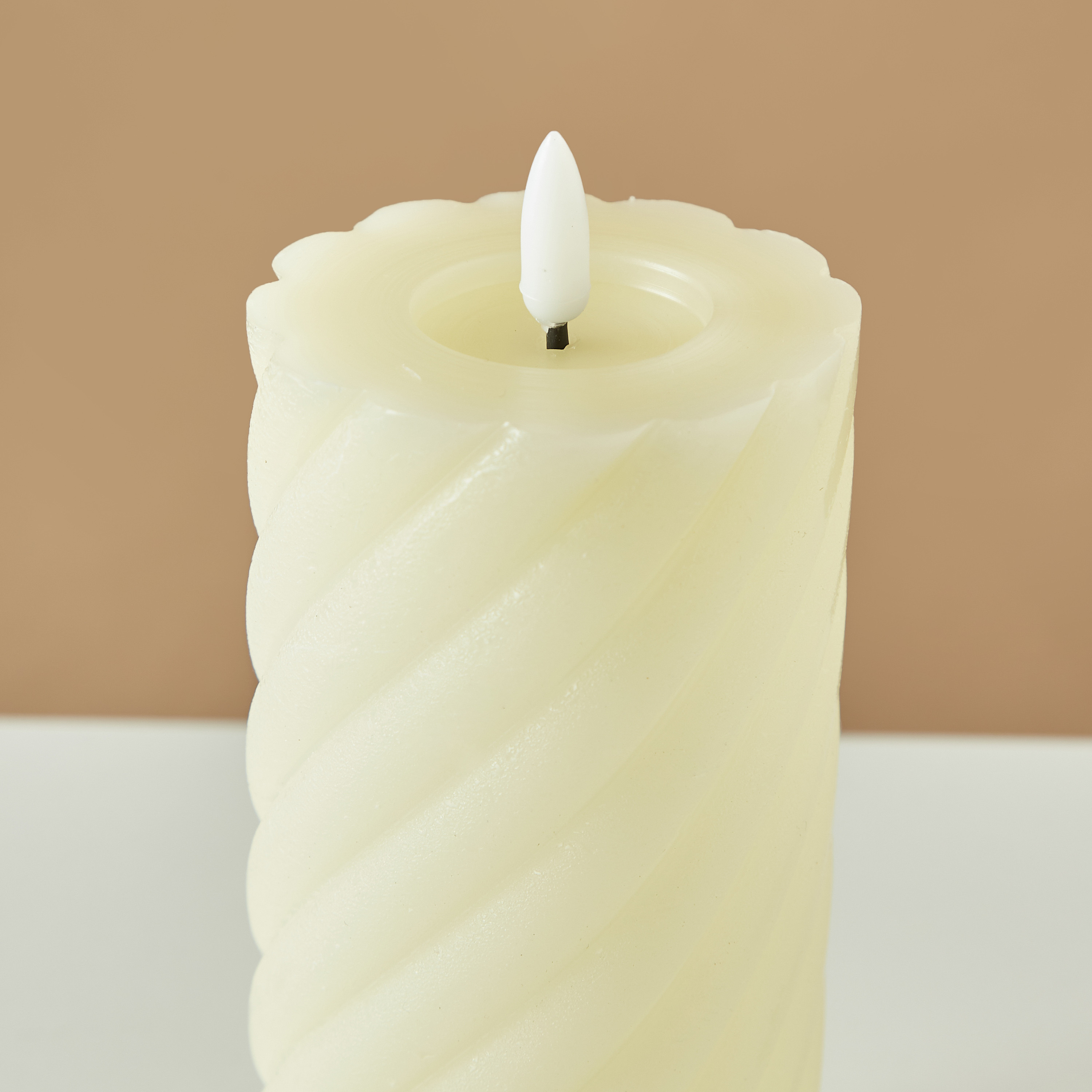 Countryfield Essentials LED Flameless Wax Pillar Candle - 15 cms-household-homefragrance-candles-image-4