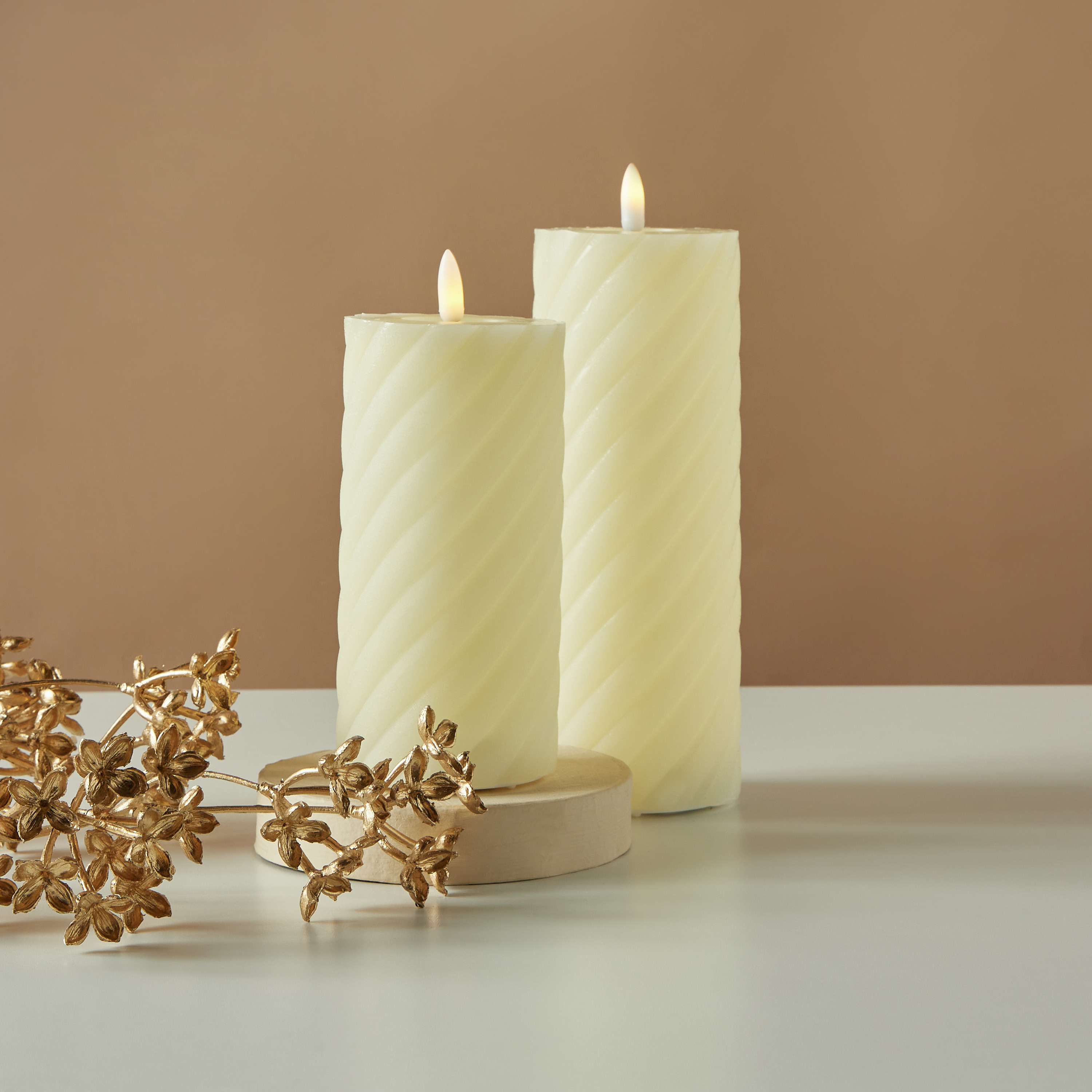 Countryfield Essentials LED Flameless Wax Pillar Candle - 15 cms-household-homefragrance-candles-image-5