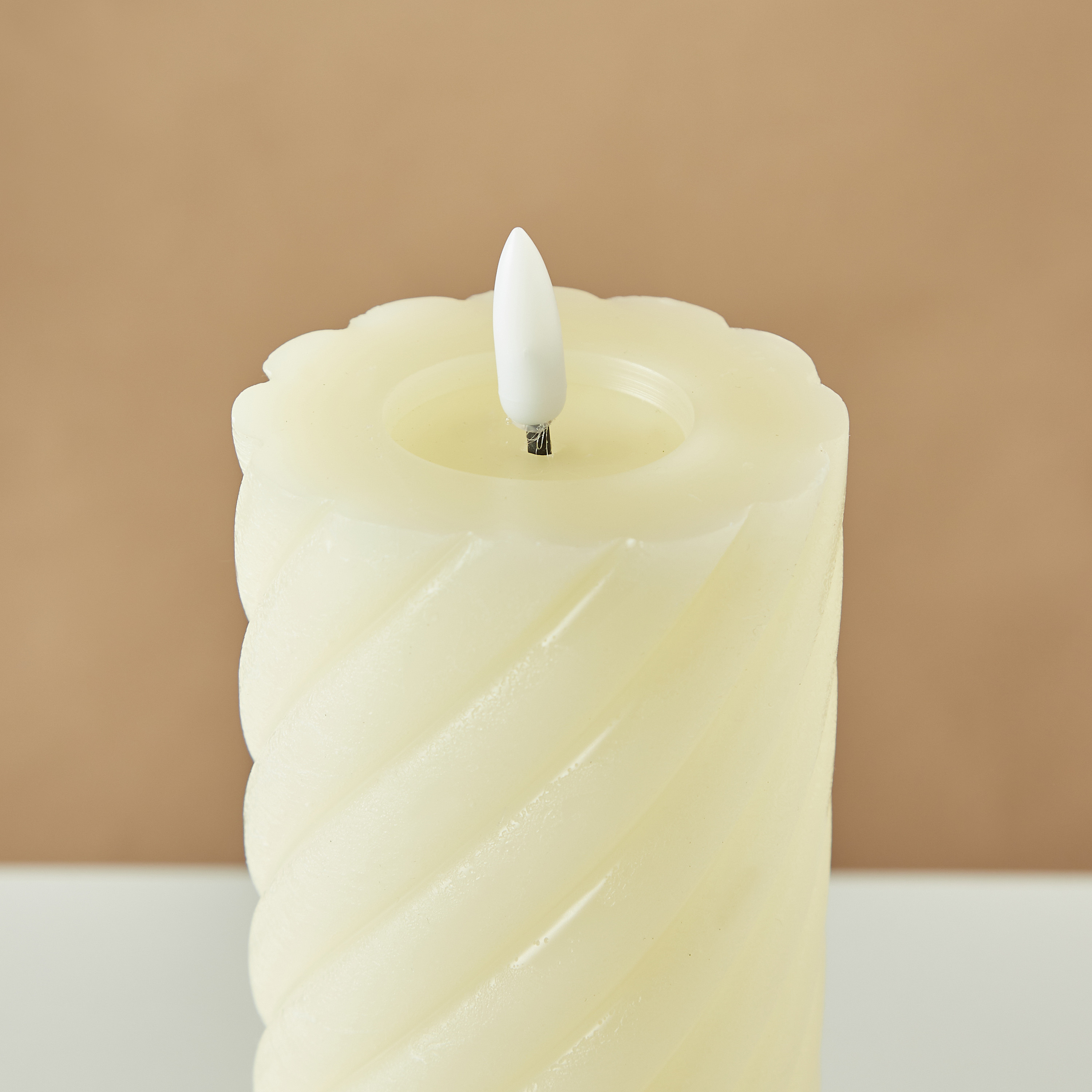 Countryfield Essentials LED Flameless Wax Pillar Candle - 20 cms-household-homefragrance-candles-image-4