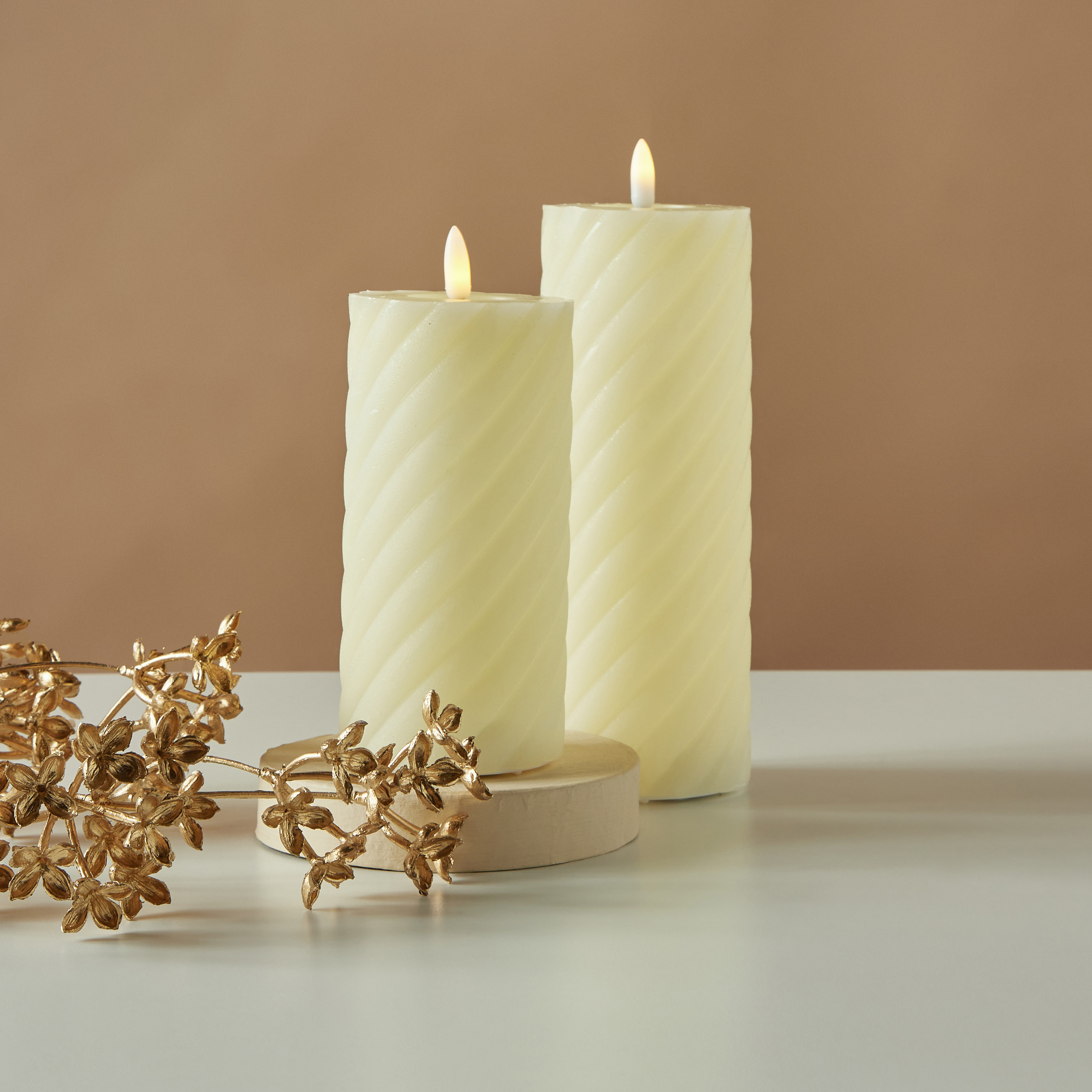 Countryfield Essentials LED Flameless Wax Pillar Candle - 20 cms-household-homefragrance-candles-image-5