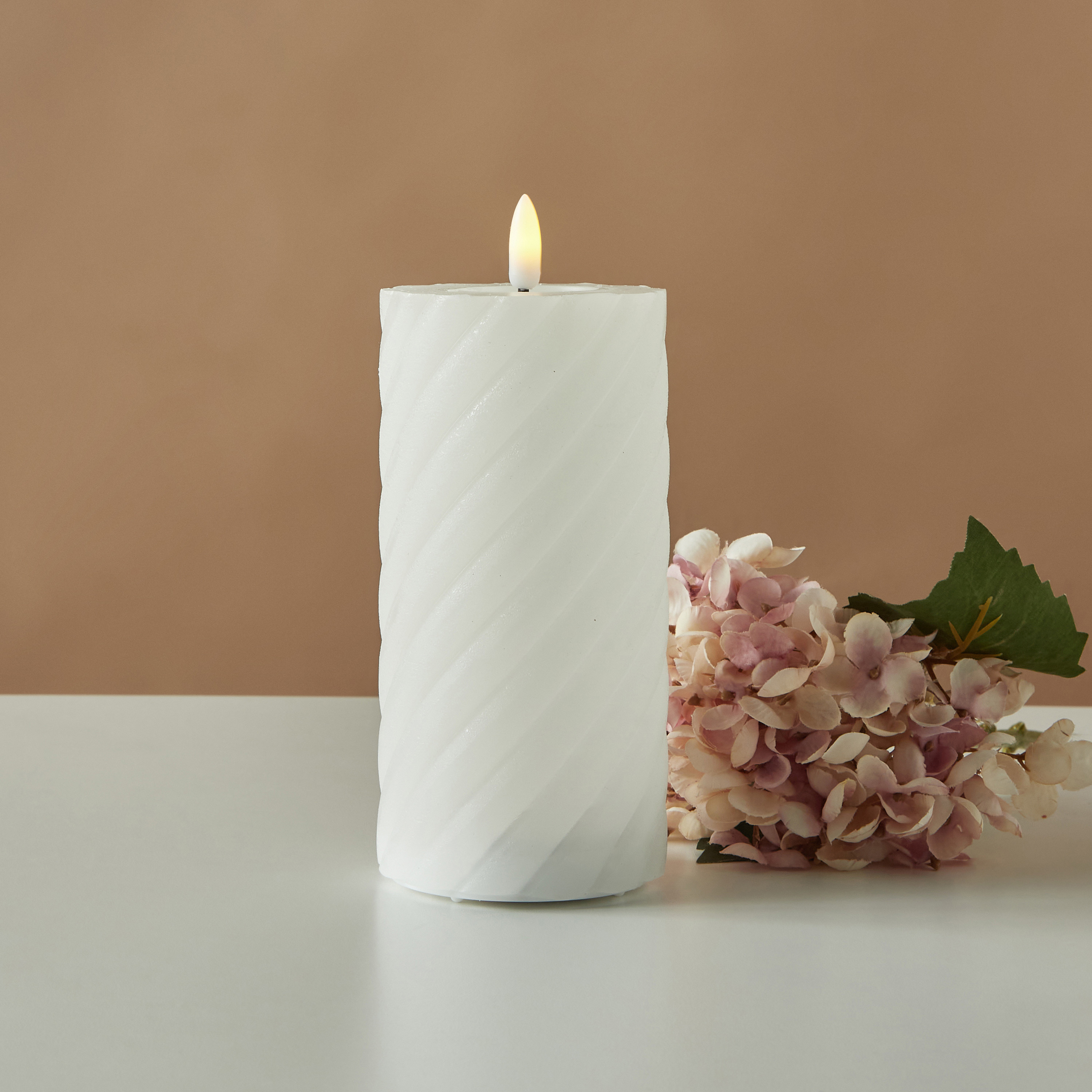 Countryfield Essentials LED Flameless Wax Pillar Candle - 15 cms-household-homefragrance-candles-image-2