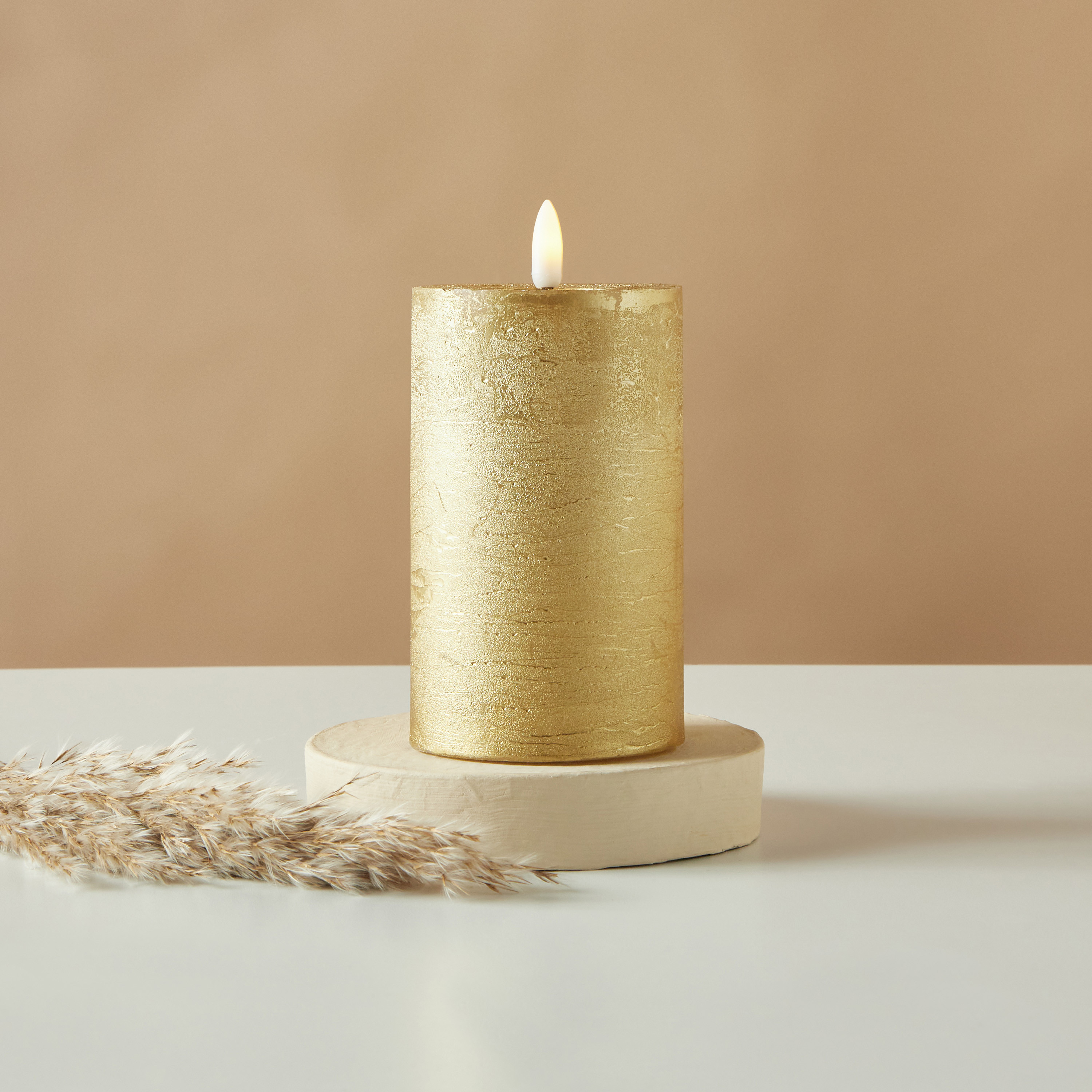 Countryfield Essentials LED Flameless Wax Pillar Candle - 12 cms-household-homefragrance-candles-image-1